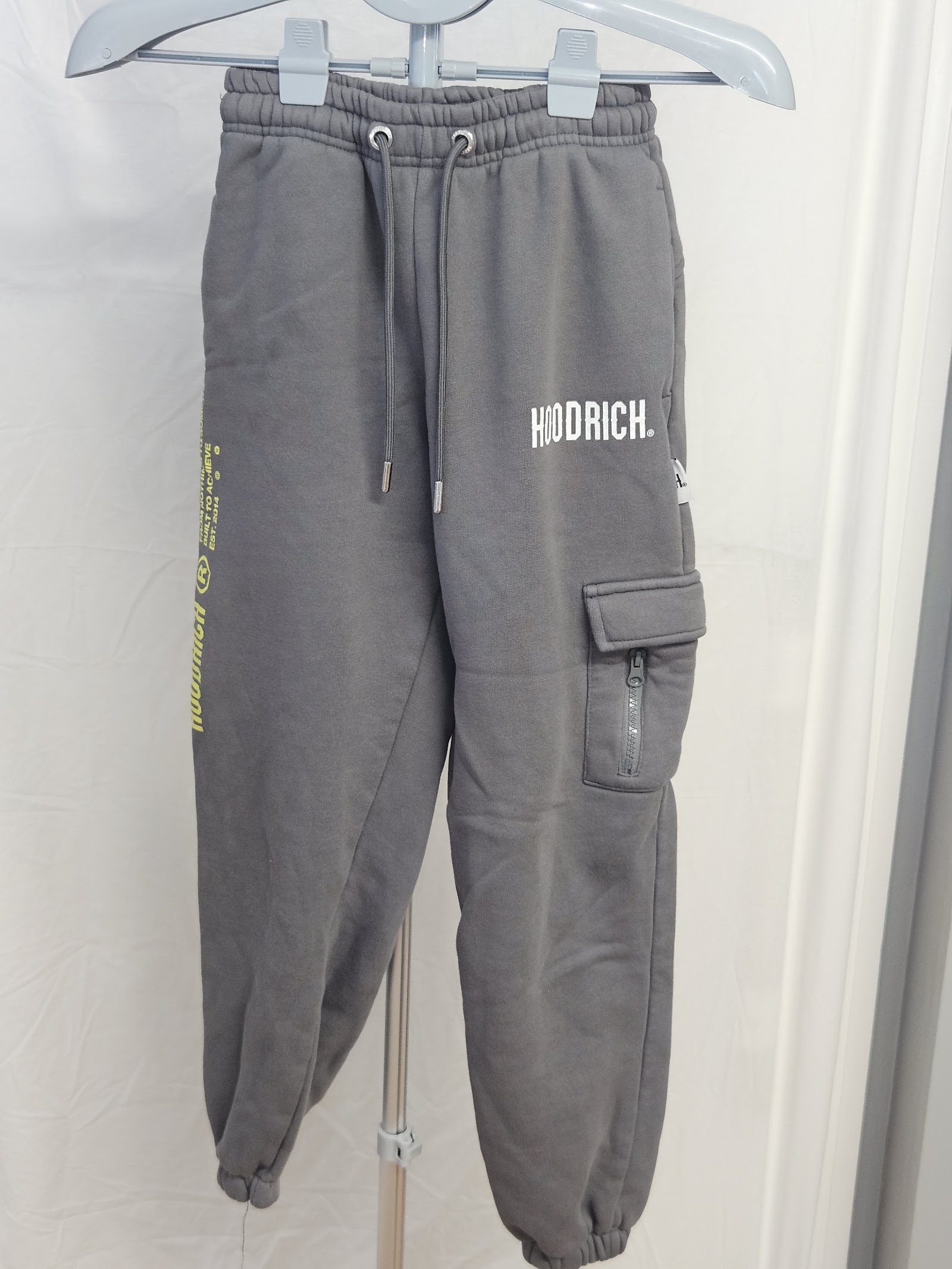 Hoodrich Charcoal utility-logo cargo cuffed joggers