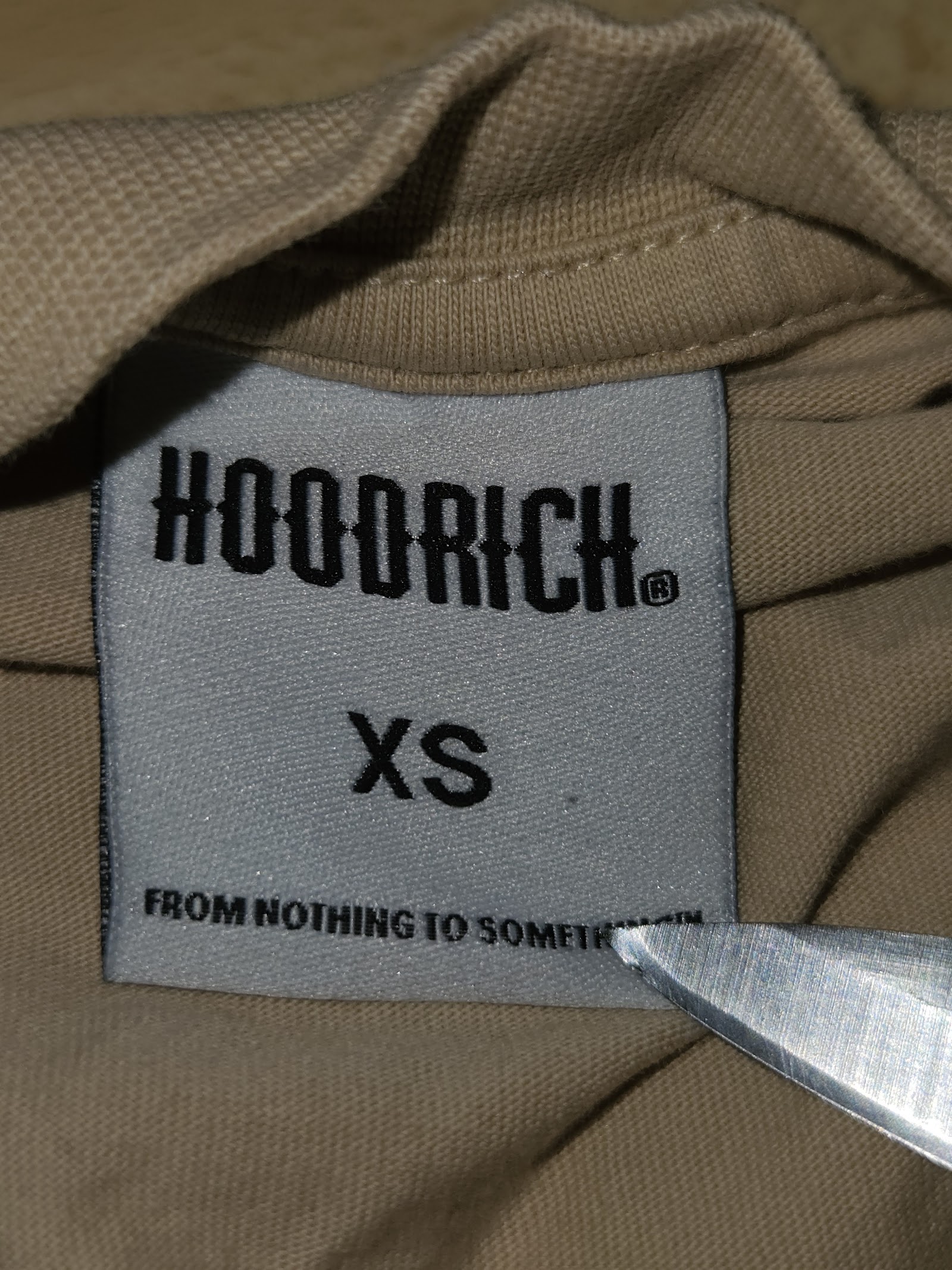 Genuine Hoodrich Chenille Logo Beige T-Shirt Size XS, XS, photo 3