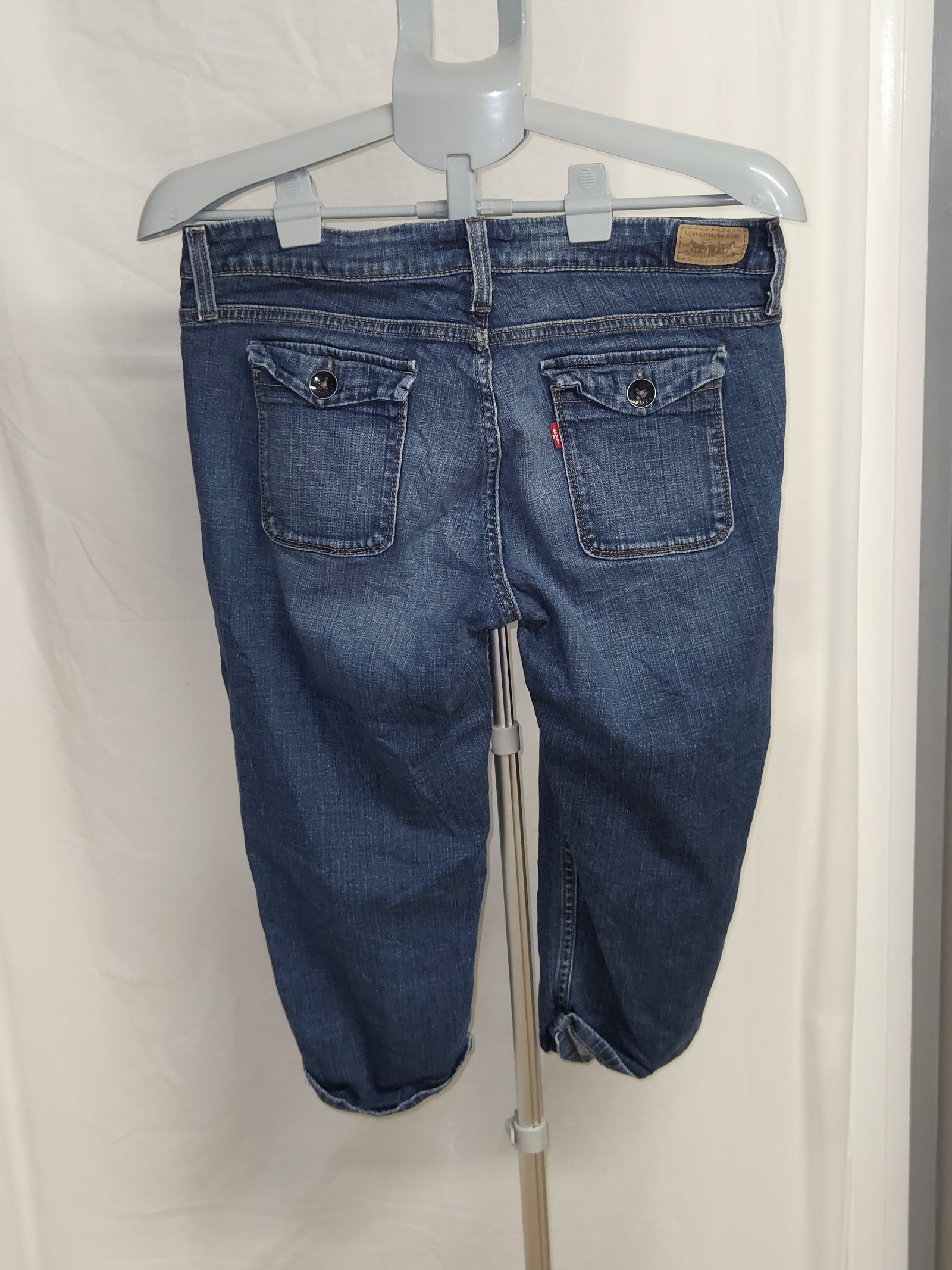 Genuine Levi's 545 Mid Blue Cropped Capri Jeans, 10, photo 2