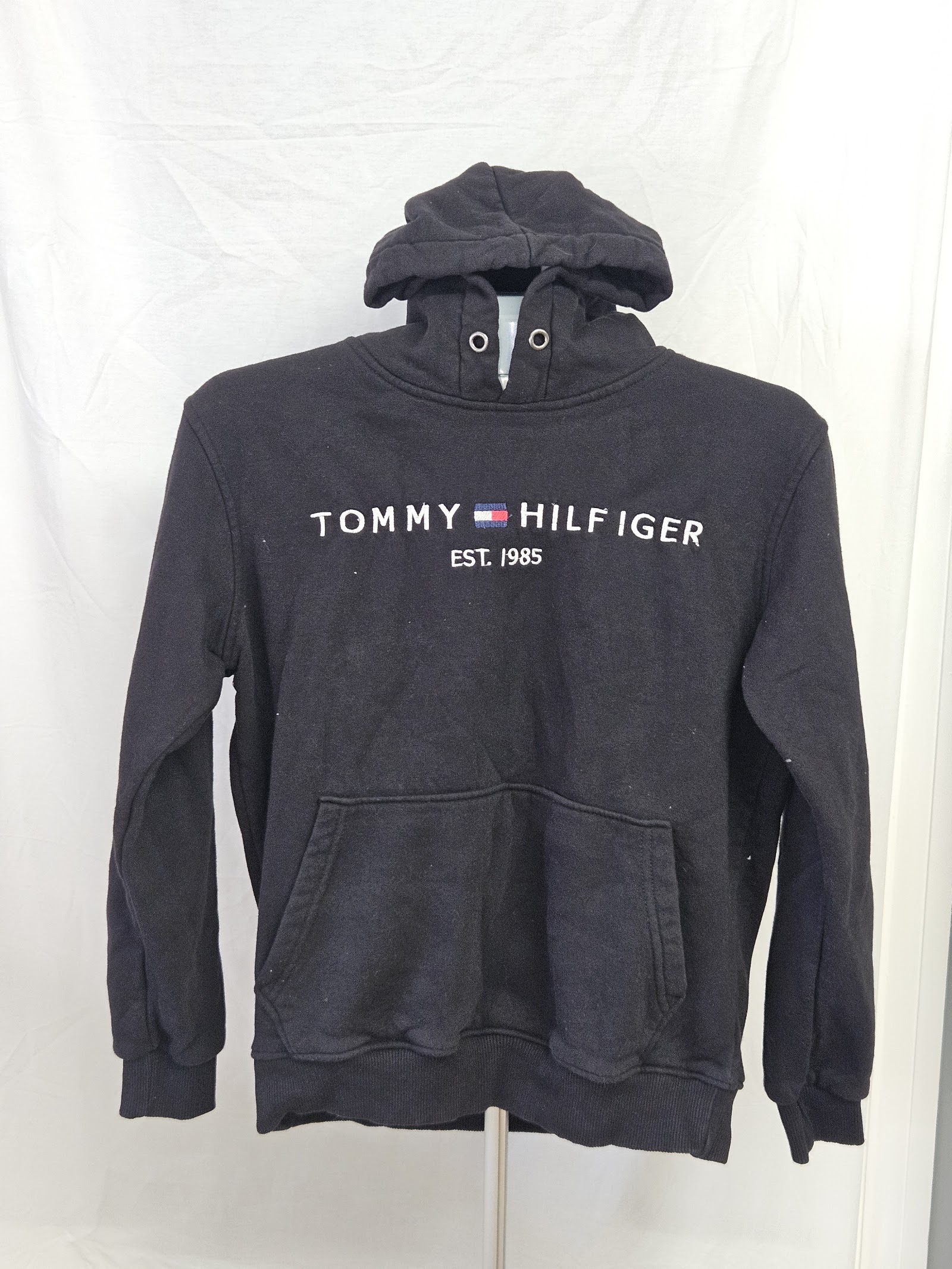 Tommy Hilfiger Black Logo Hoodie Size S