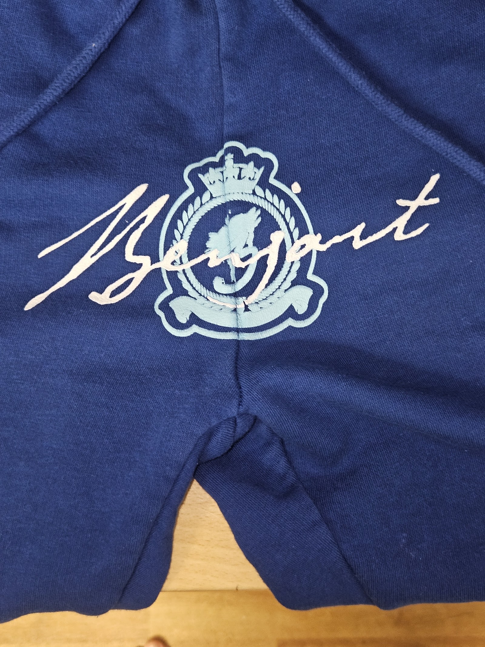 Genuine Benjart Royal-blue crest-logo cuffed joggers, L, photo 3