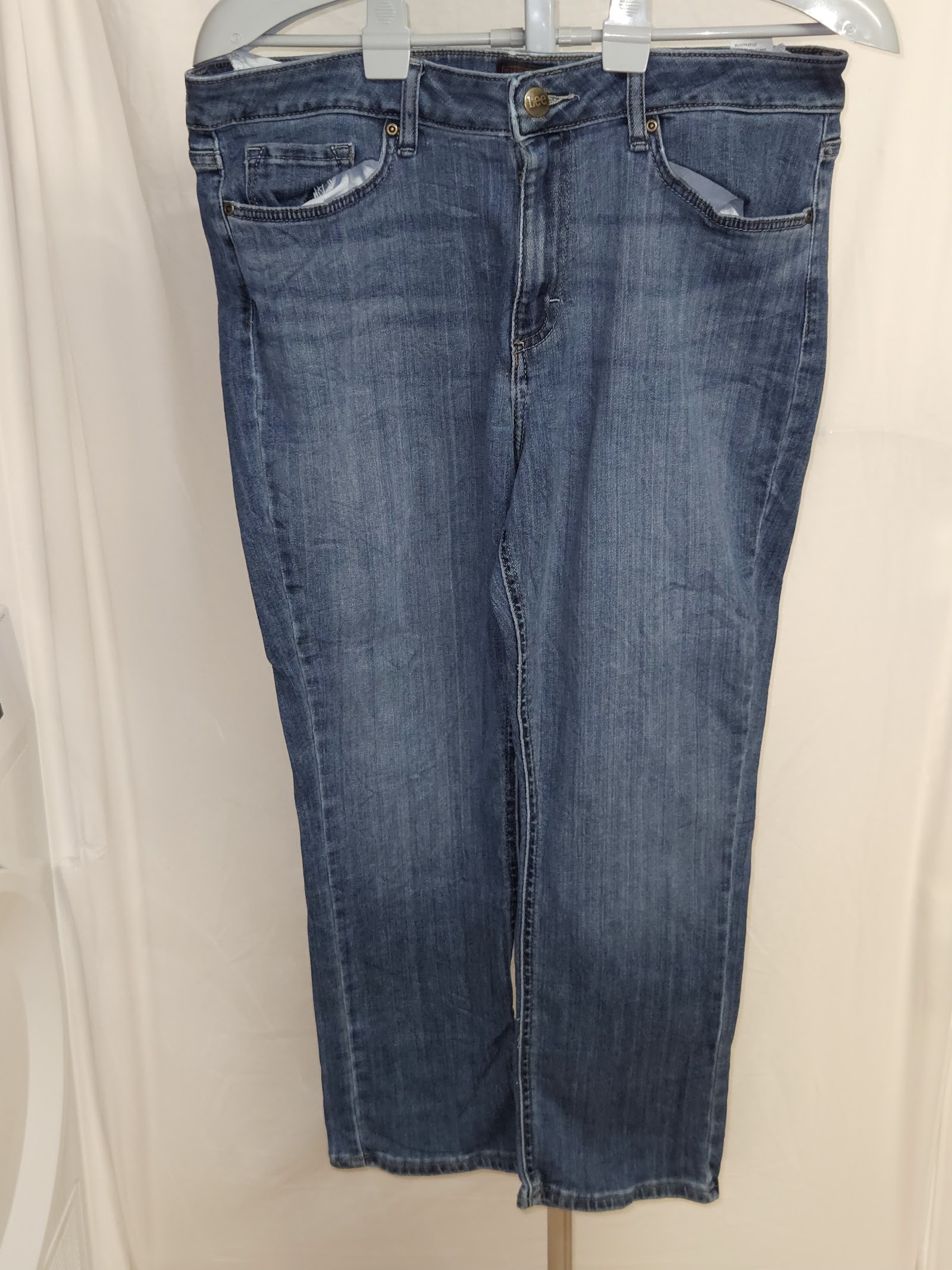 Lee Mid Blue Straight Leg Jeans
