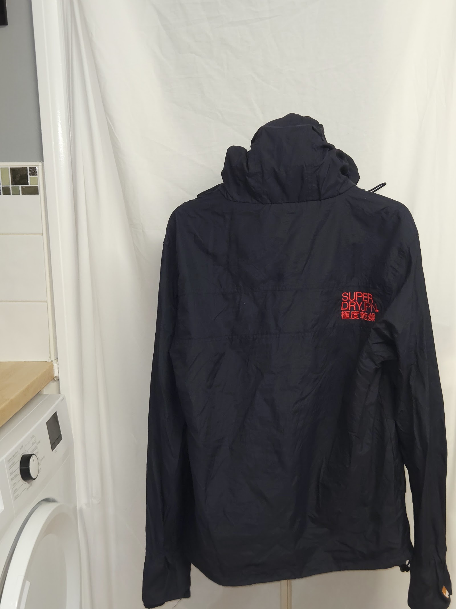 Genuine Superdry The Windcheater Black Red Hooded Jacket, XXL, photo 2