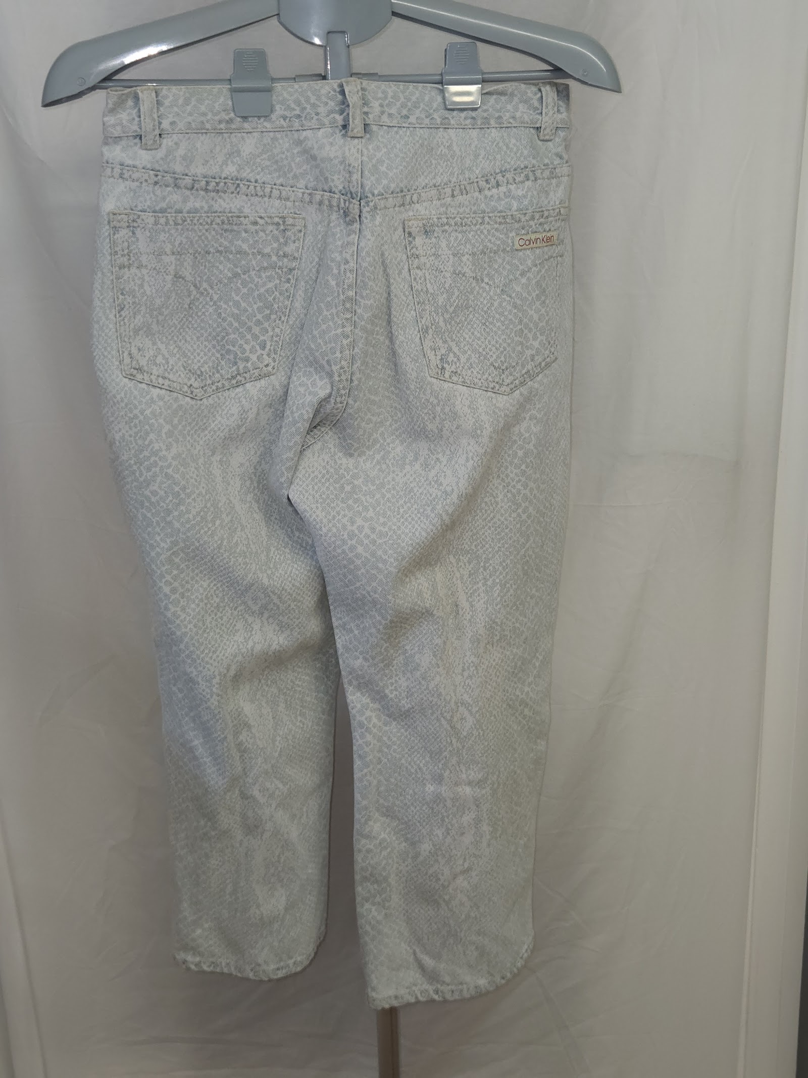 Genuine Calvin Klein Jeans Women's Size 10 Pale Blue Patterned Denim, 10, photo 2