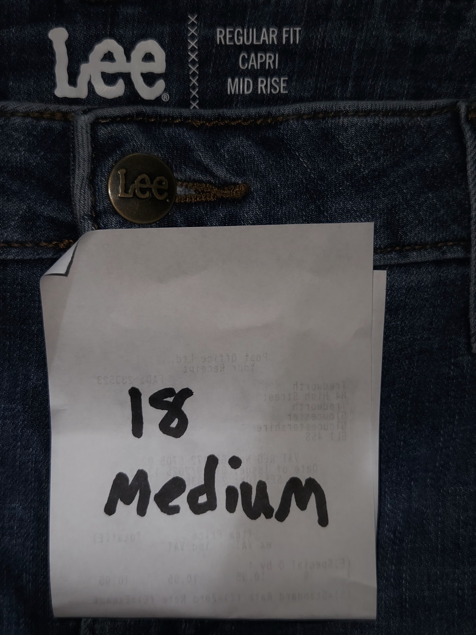 Genuine Lee Women's Regular Fit Mid Rise Capri Jeans Size 18 Medium, 18 Medium, photo 4
