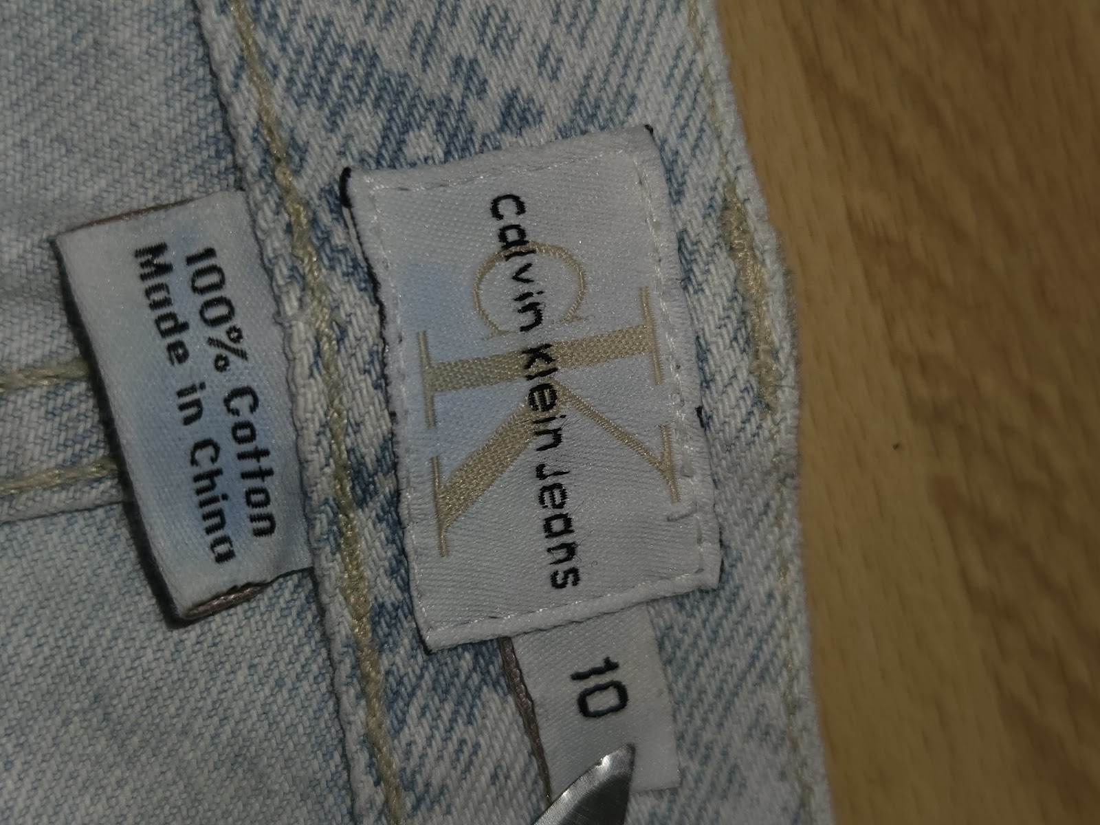 Genuine Calvin Klein Jeans Women's Size 10 Pale Blue Patterned Denim, 10, photo 5