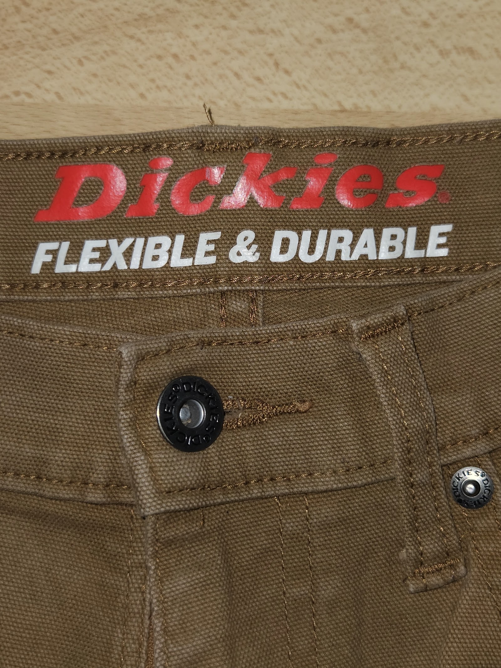 Genuine Dickies Brown Flexible Carpenter Work Trousers, W32, photo 3