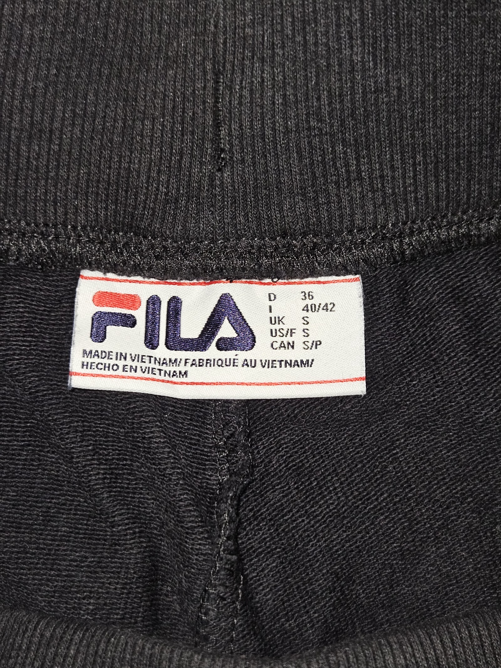 Genuine Fila Black Cuffed Logo Joggers, S, photo 4