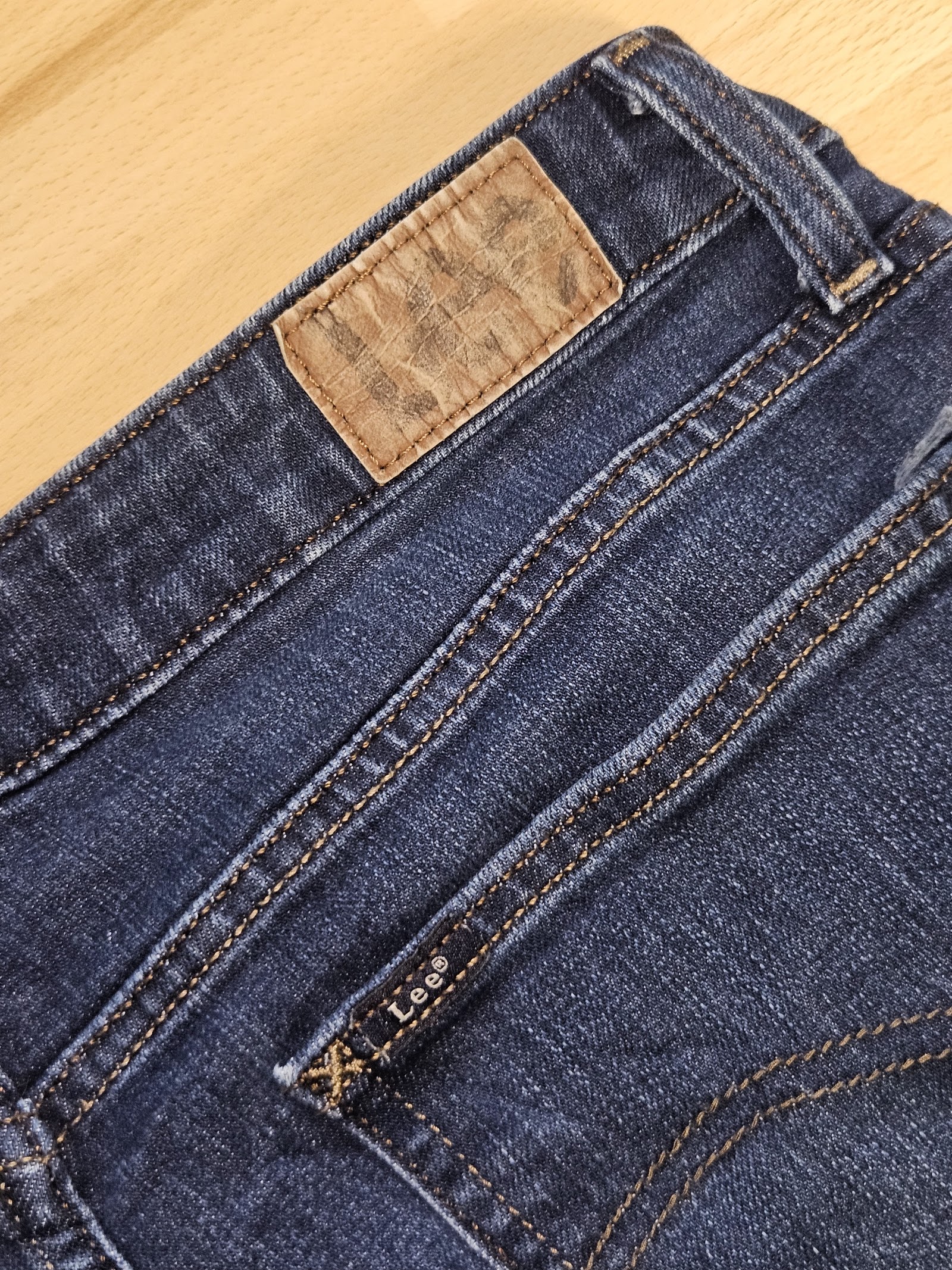 Genuine Lee Dark Blue Straight Leg Jeans, 14 Petite, photo 5