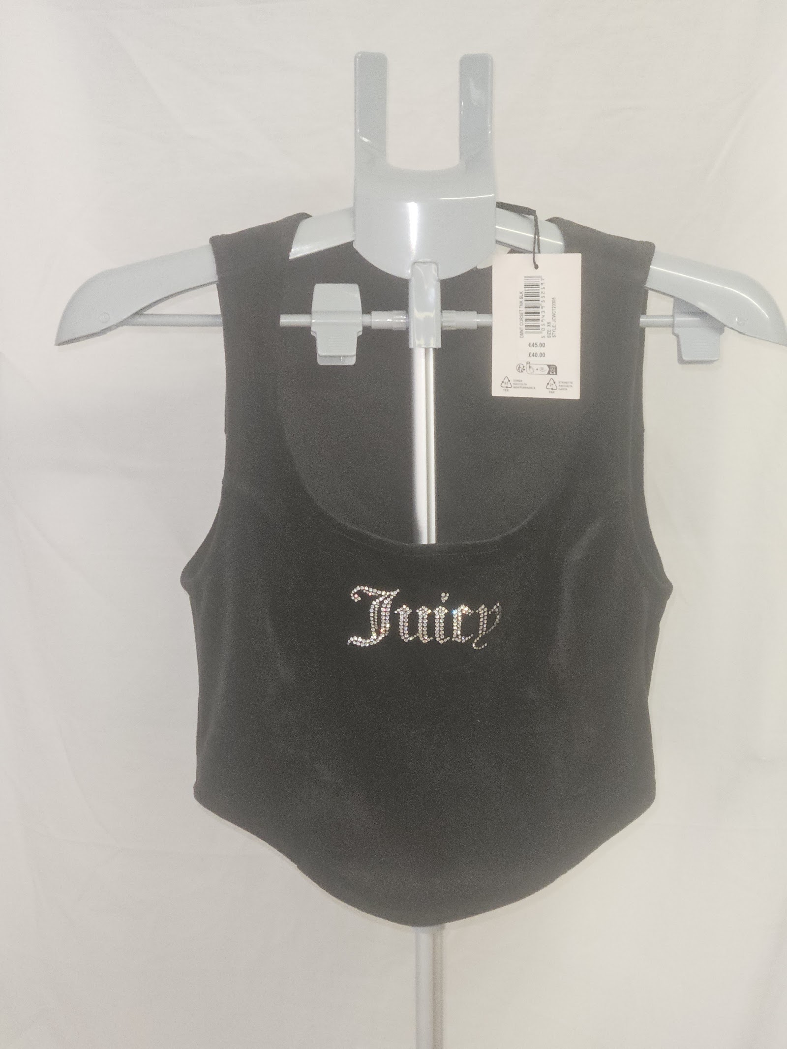 Genuine Juicy Couture Black Rhinestone Tank Top XS NWT, XS, photo 4