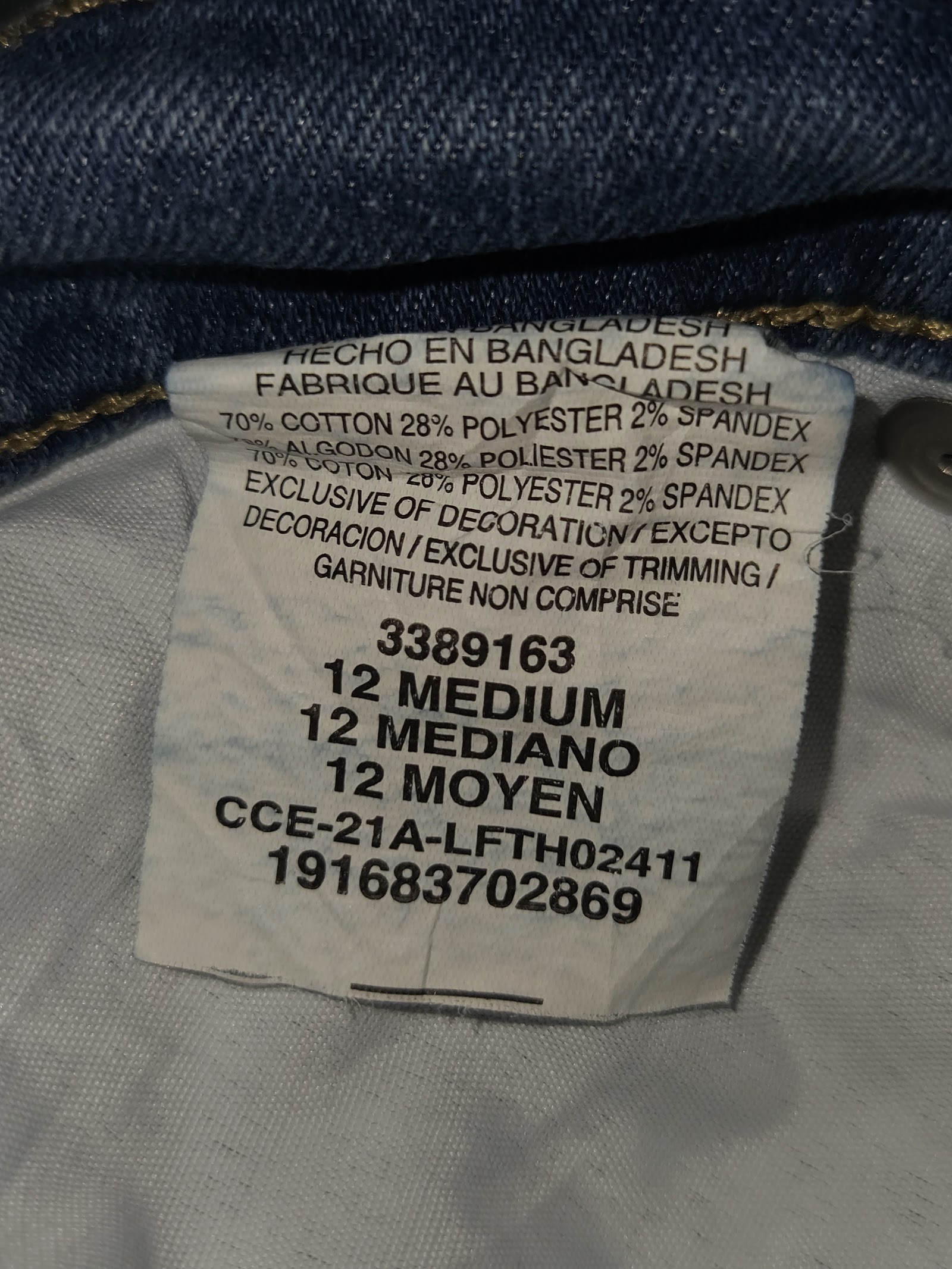 Genuine Lee Mid Blue Five Pocket Cropped Jeans, 12 Medium, photo 4