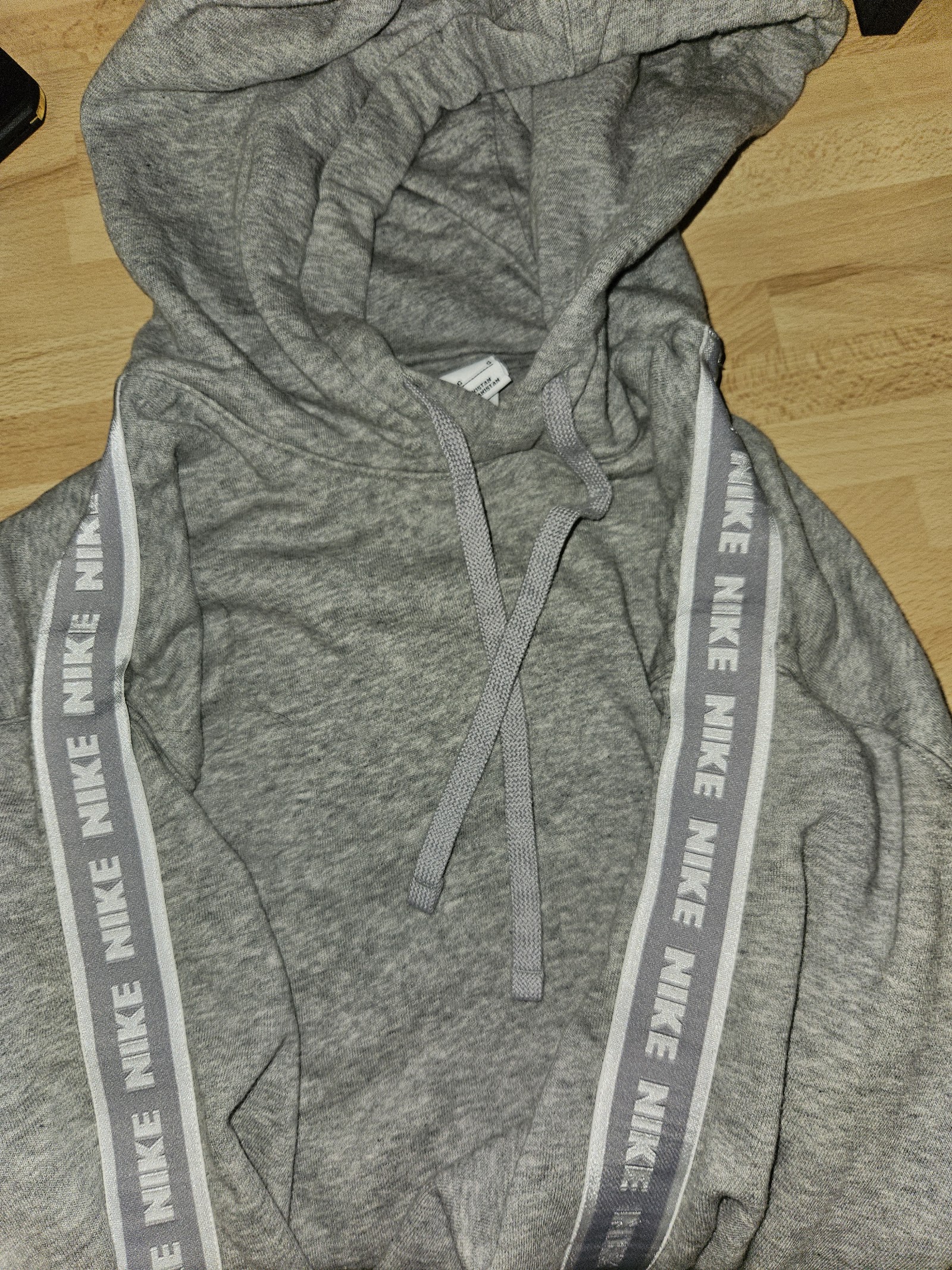 Genuine Nike Grey Tape Logo Full Zip Hoodie Size L, L, photo 4