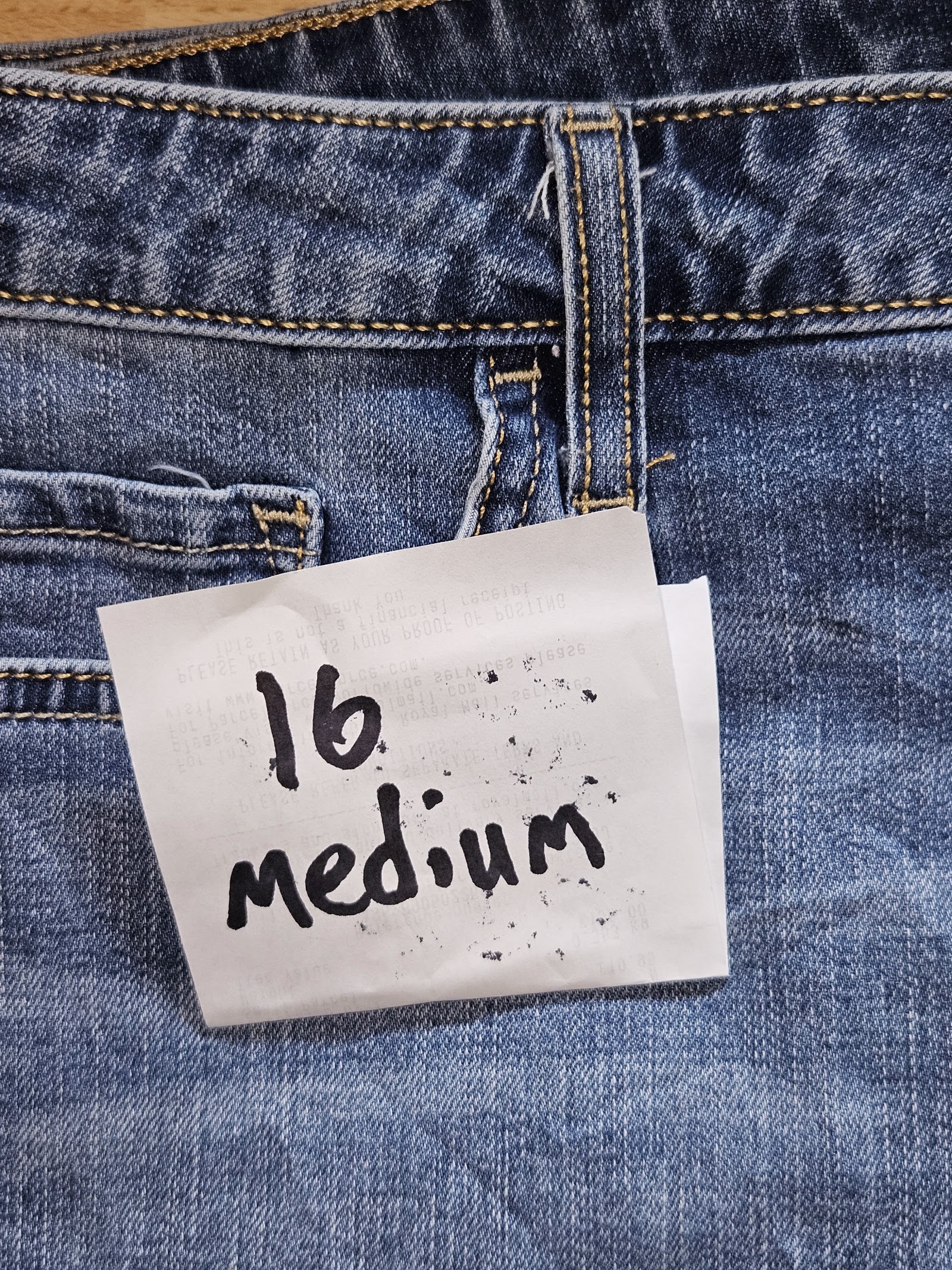 Genuine Riders by Lee Mid Rise Blue Capri Jeans, Measured UK 16 Medium, photo 4