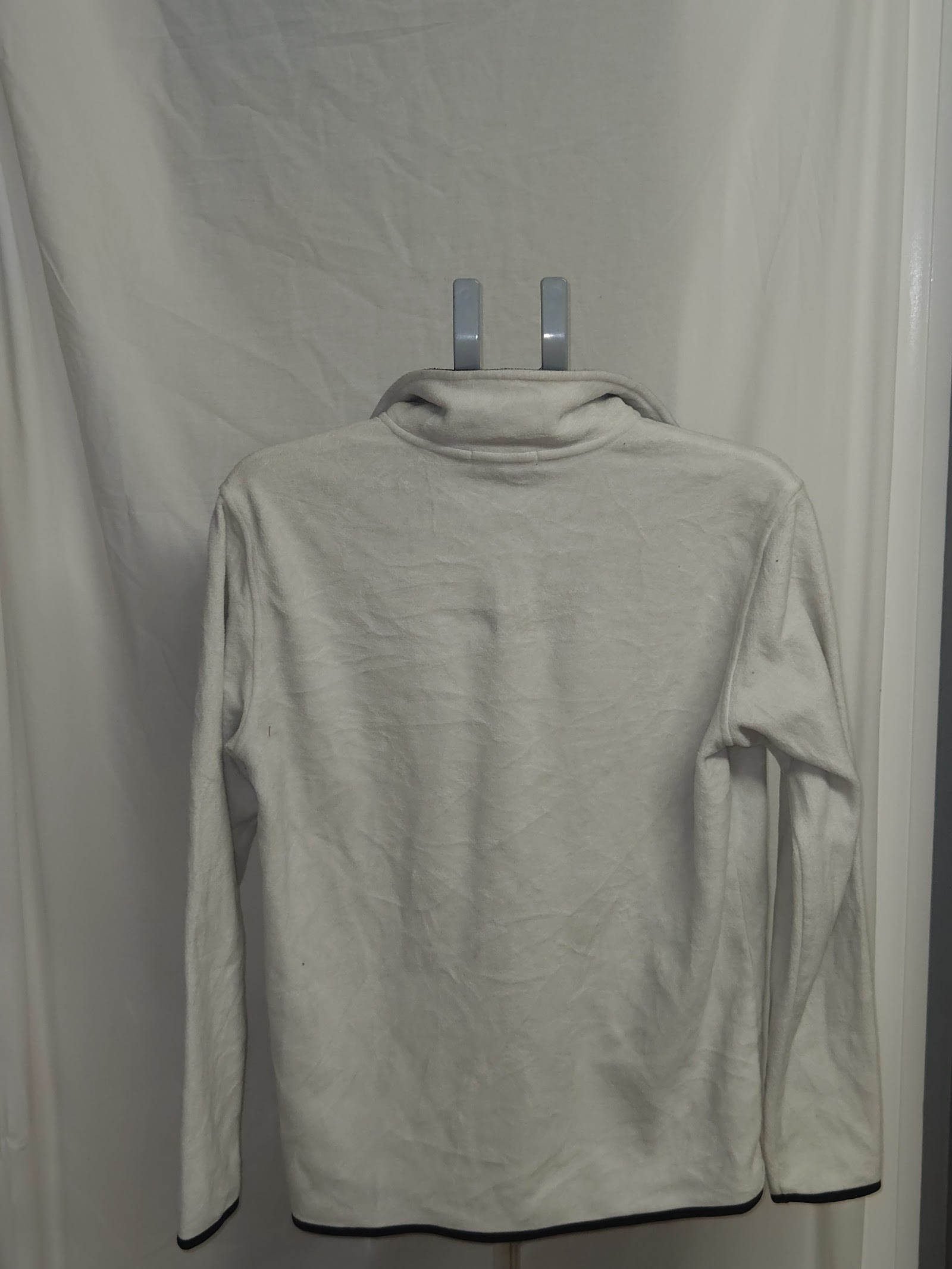 Genuine Nautica Cream Navy Quarter Zip Fleece, S, photo 2
