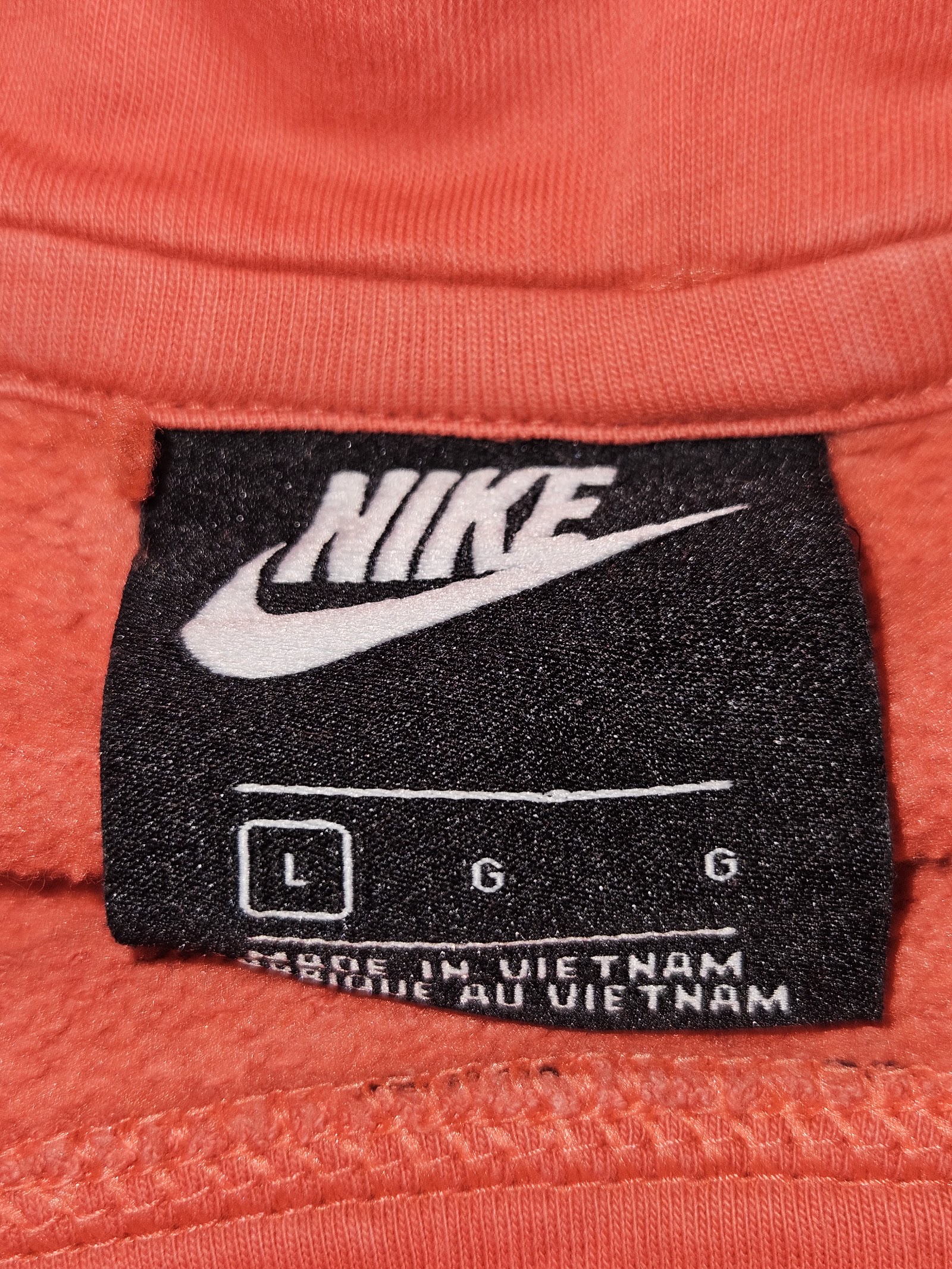 Genuine Nike Coral All Over Swoosh Pullover Hoodie, L, photo 3