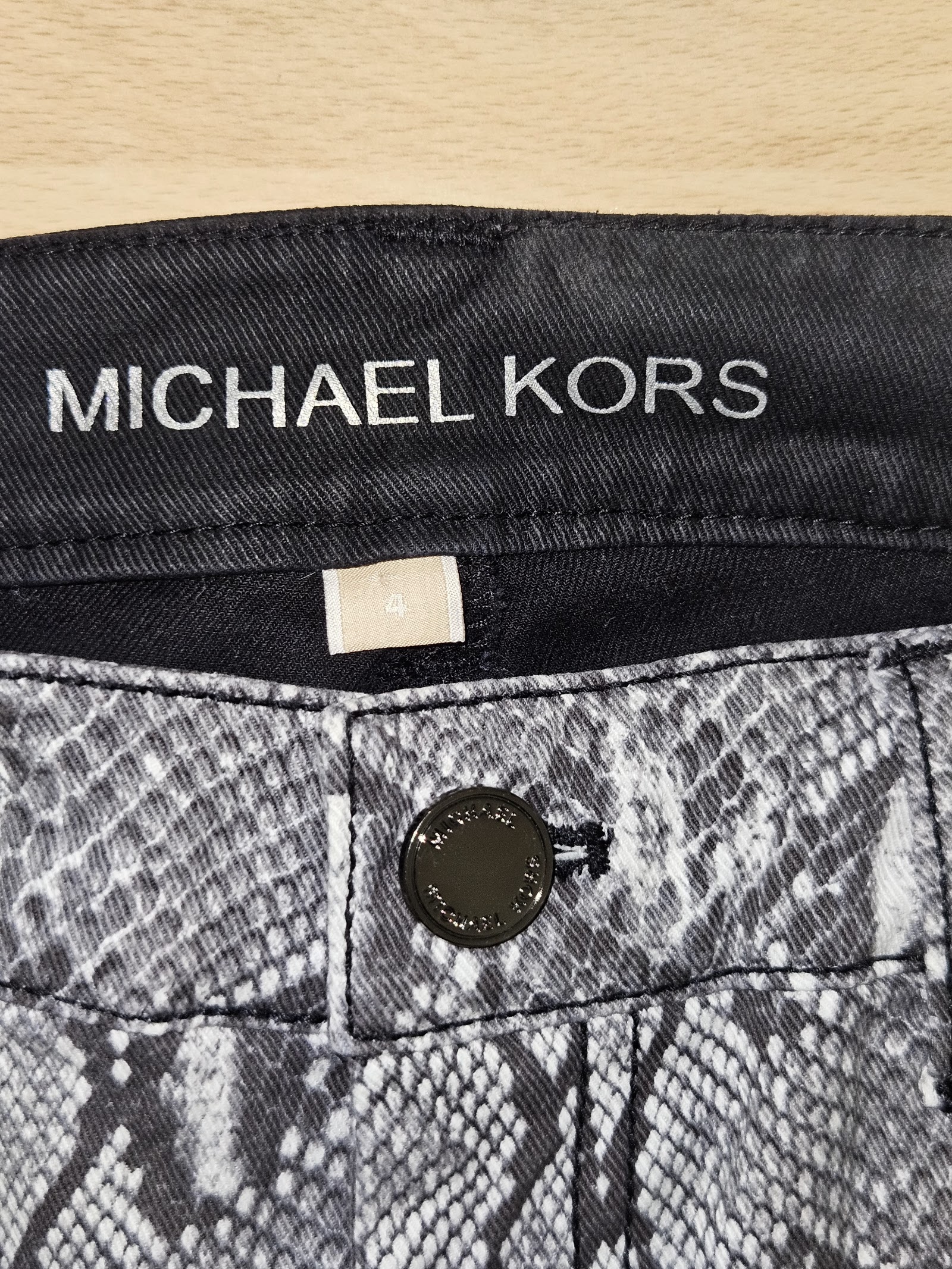 Genuine Michael Kors Animal Print Skinny Jeans, US 4, photo 3