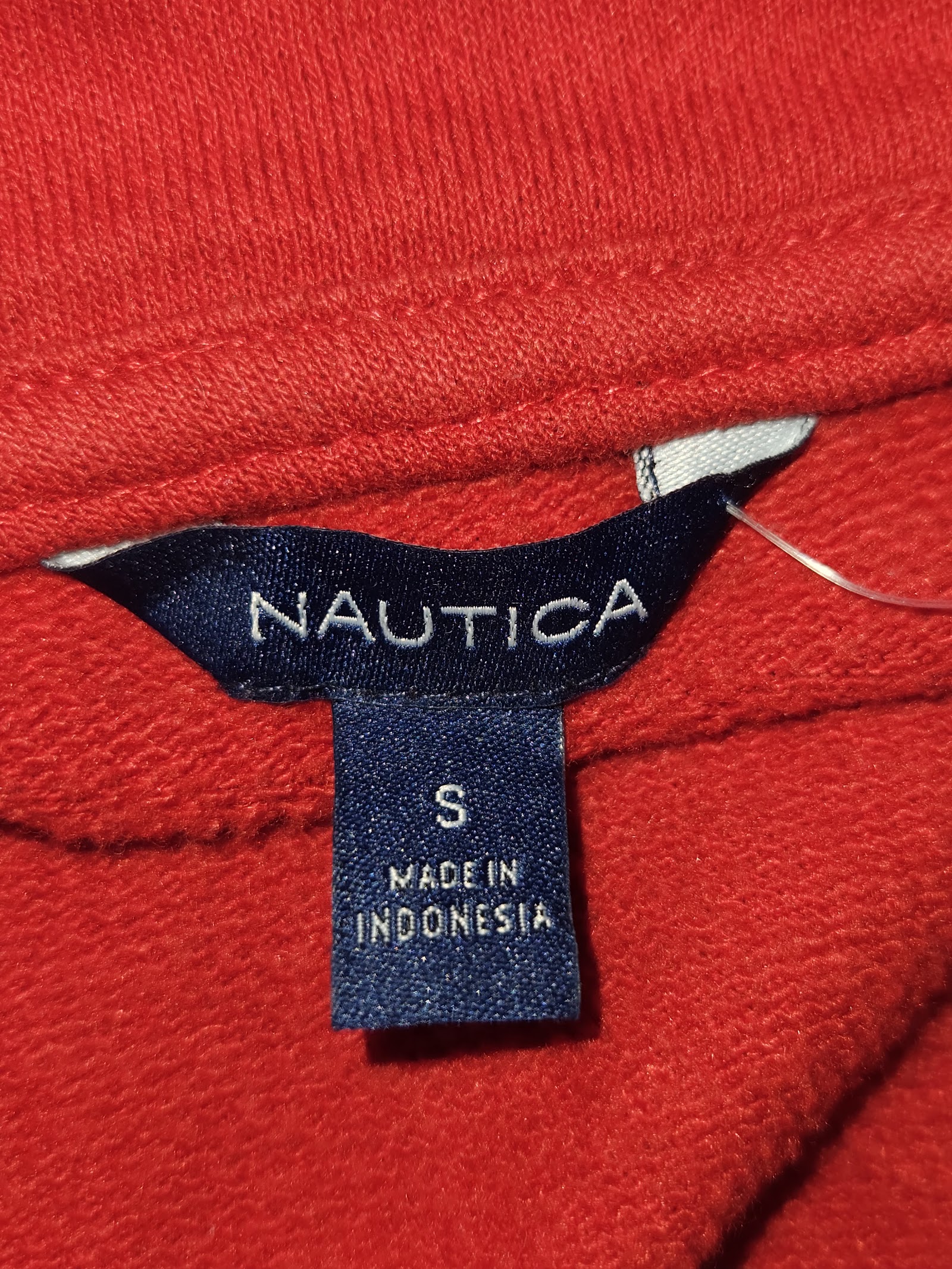 Genuine Nautica Red Quarter Zip Long Sleeve Sweatshirt, S, photo 3
