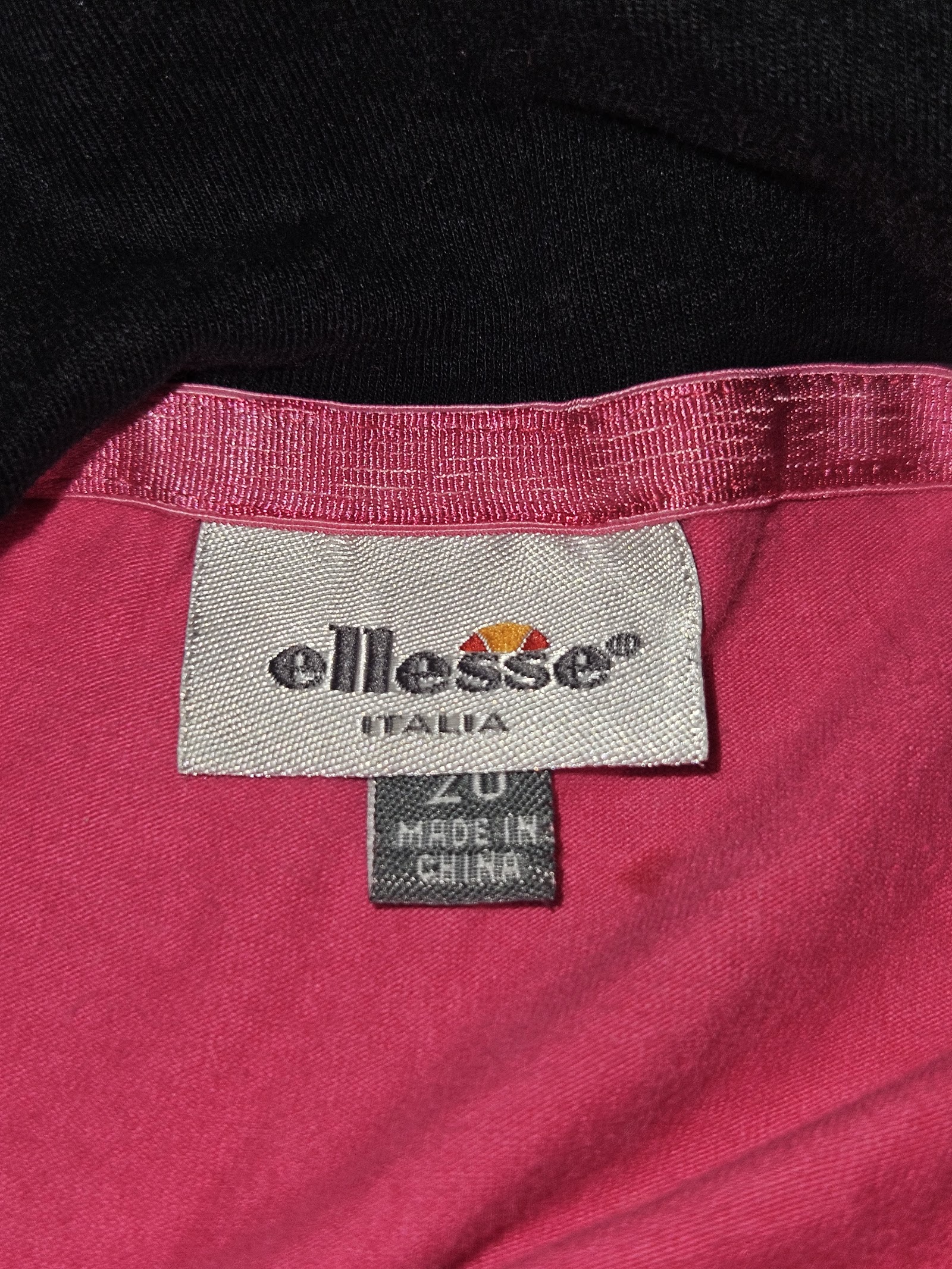 Genuine Ellesse Pink Italia Logo Full Zip Hoodie, UK 20, photo 3