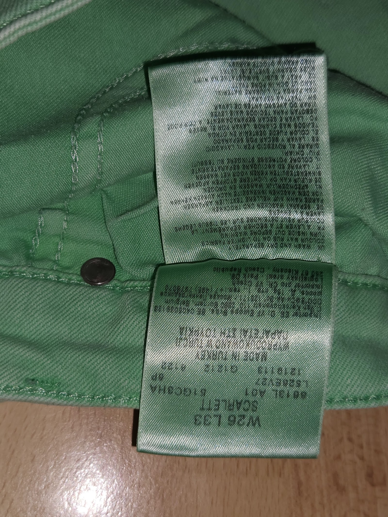 Genuine Lee Scarlett Skinny Green Jeans, W28 L28, photo 4
