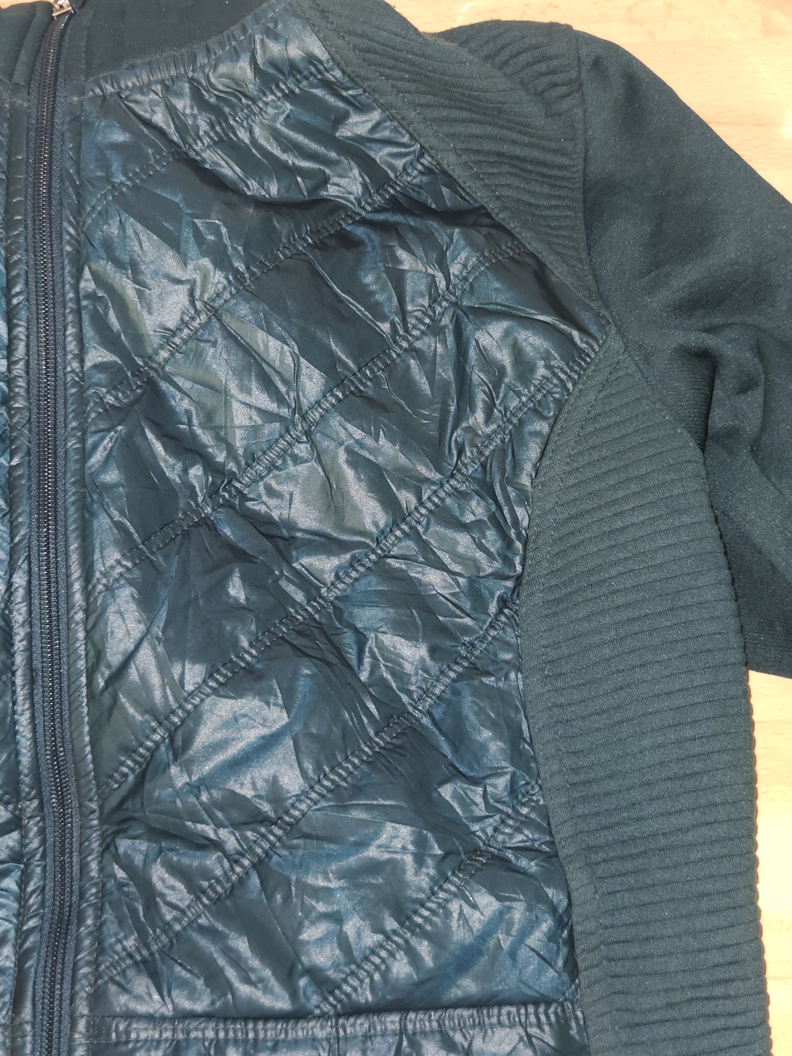 Genuine Fila Sport Dark Teal Black Hybrid Hooded Jacket Size XL, XL, photo 3