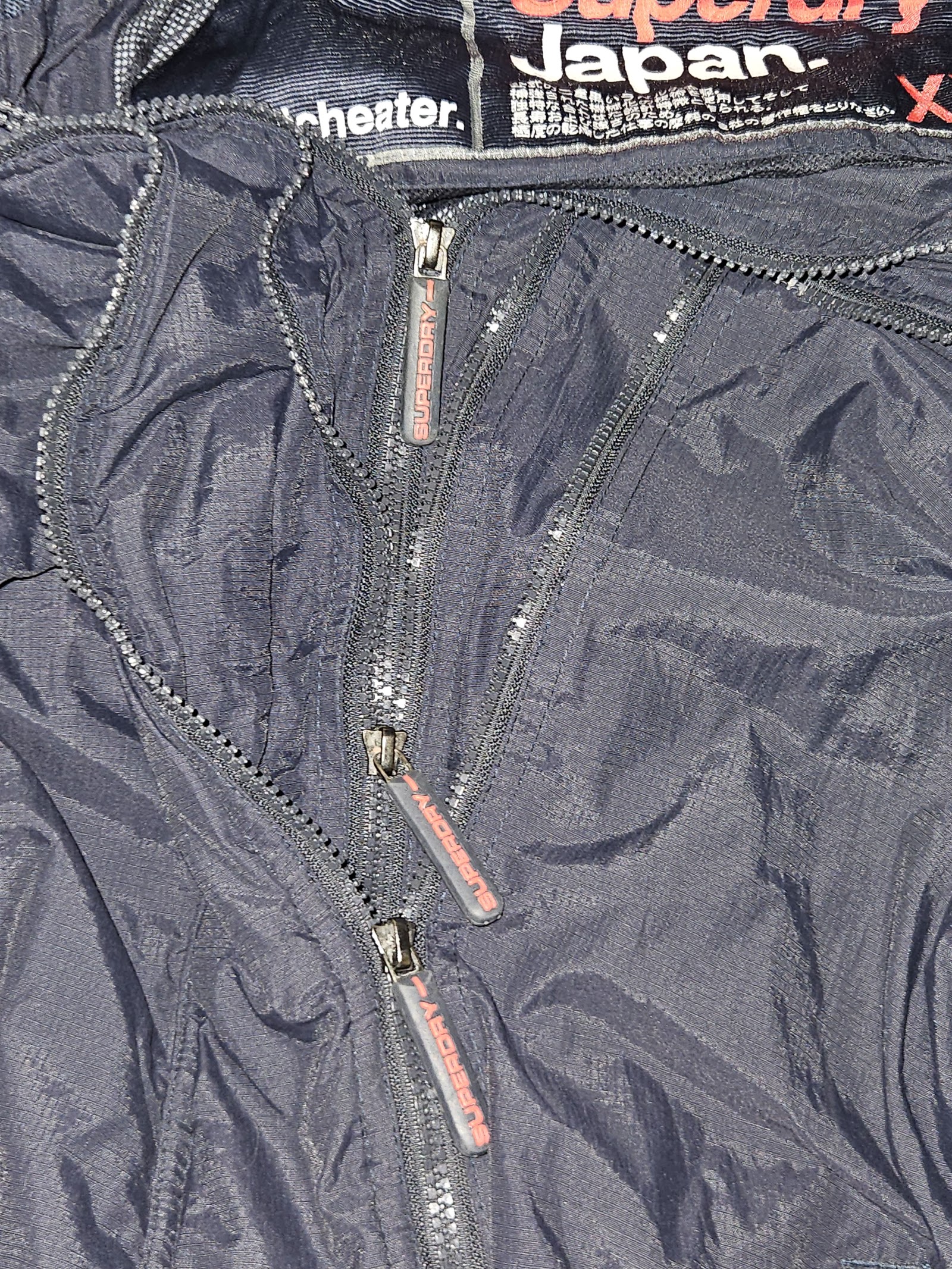 Genuine Superdry The Windcheater Black Red Hooded Jacket, XXL, photo 4