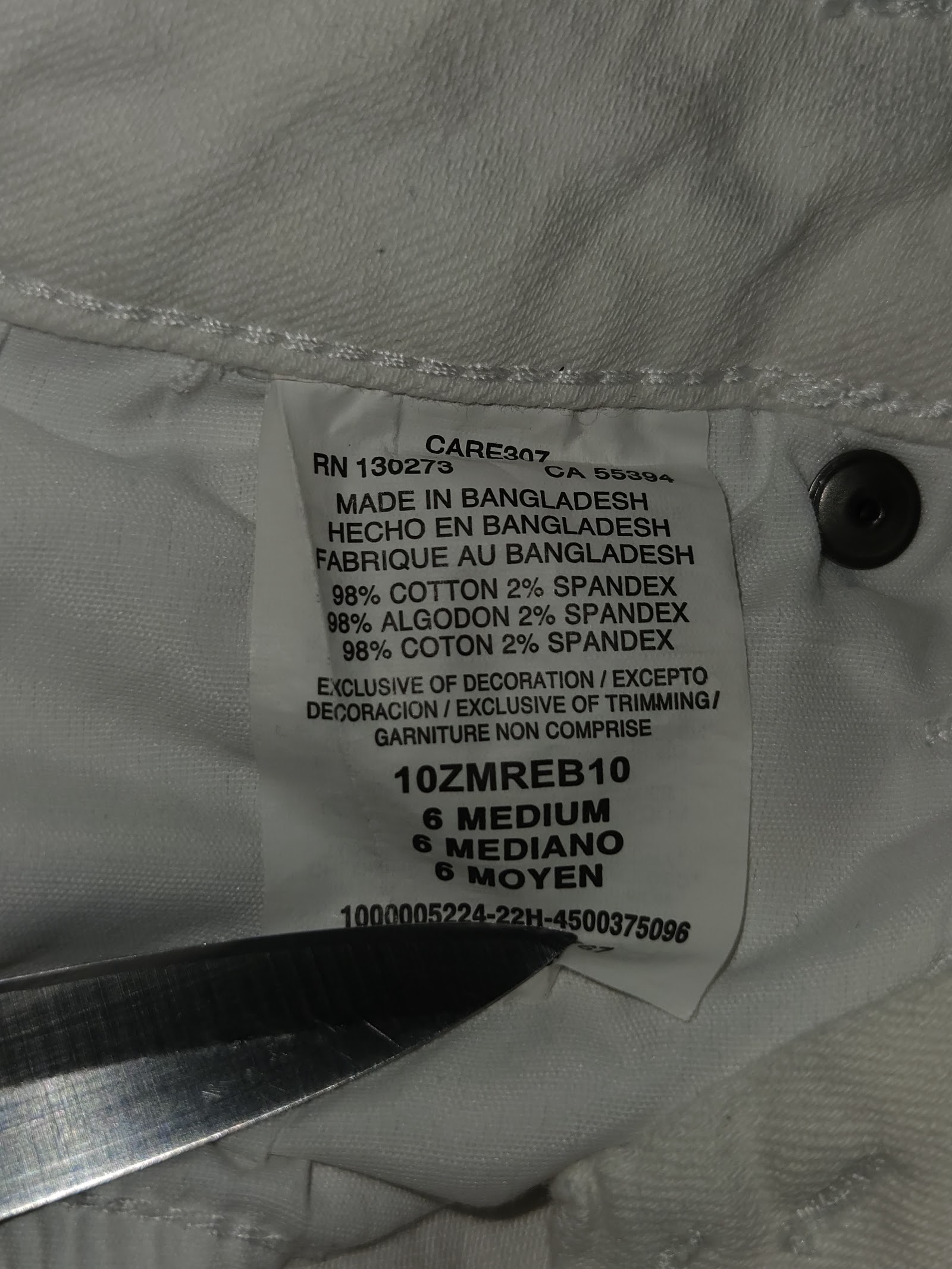 Genuine Lee Riders White Five Pocket Capri Jeans, 6 Medium, photo 4