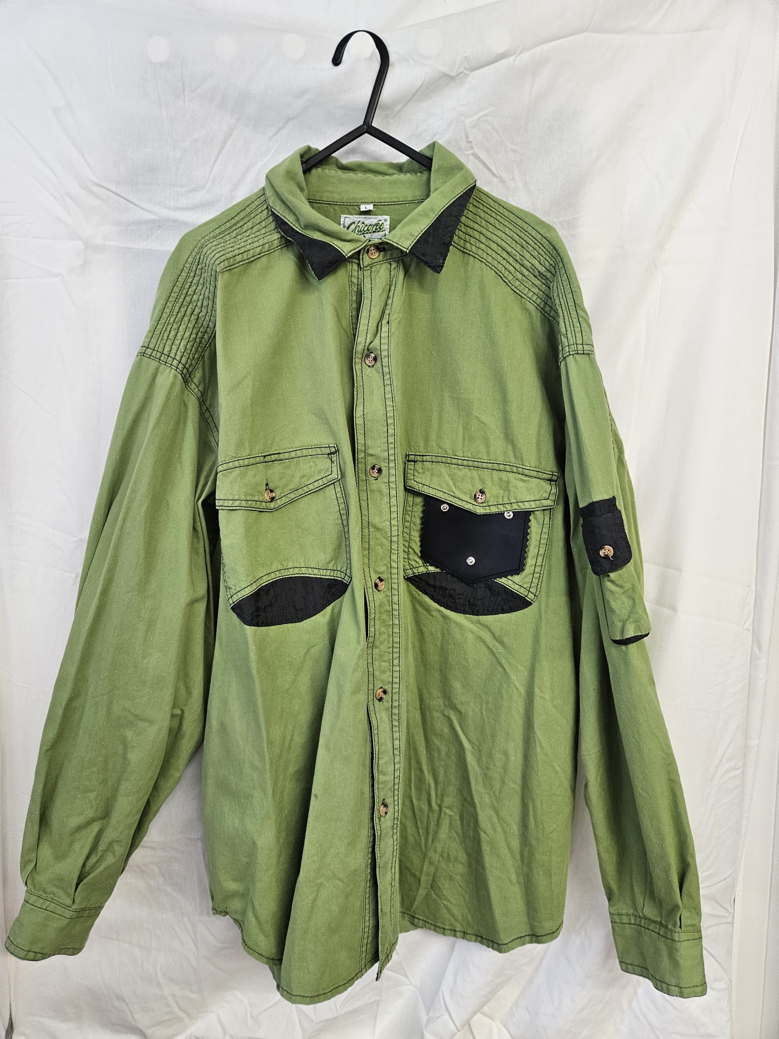 Chicoree Green utility overshirt