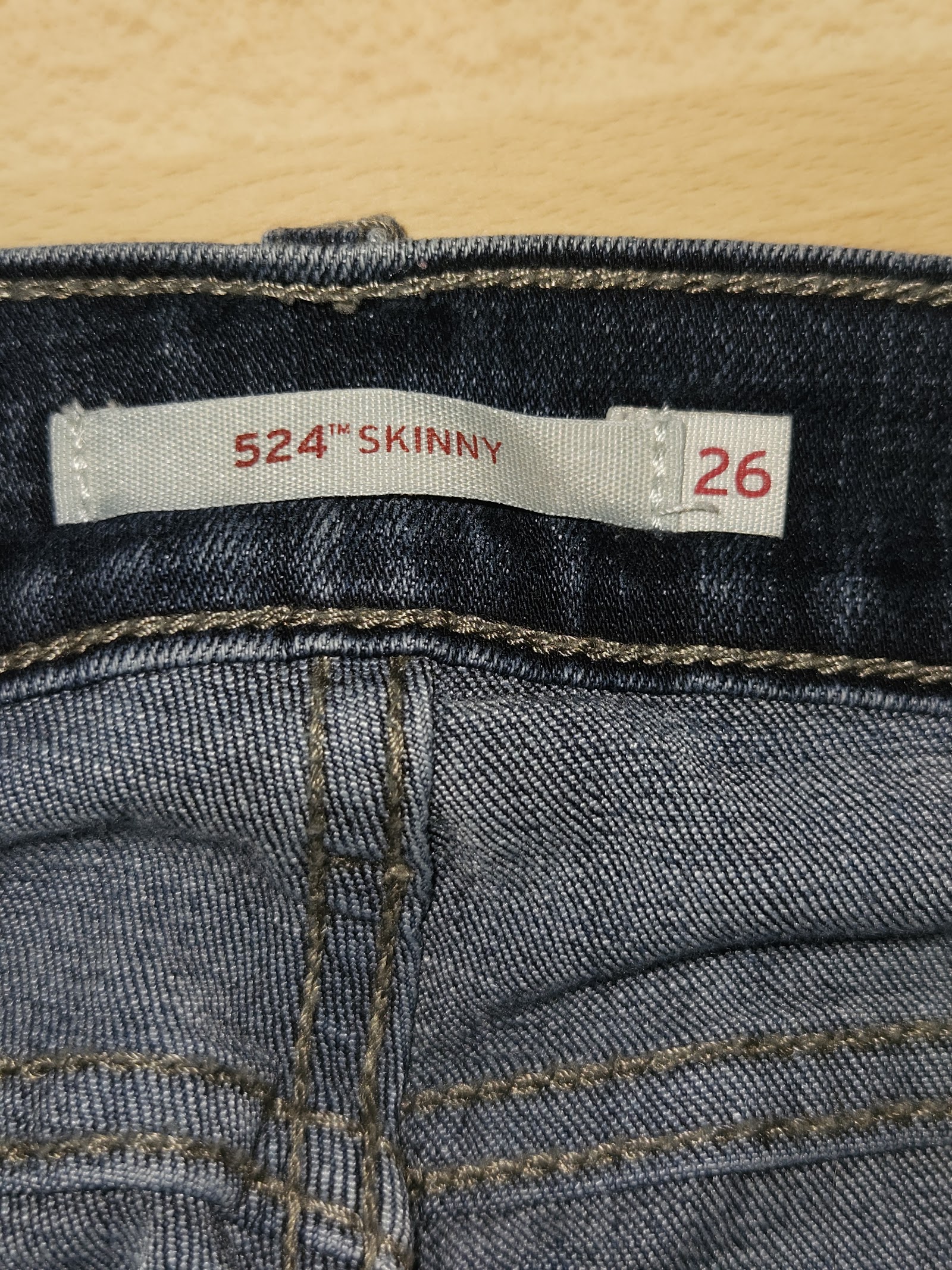 Genuine Levi's 524 Skinny Dark Blue Jeans Size 26, 26, photo 3