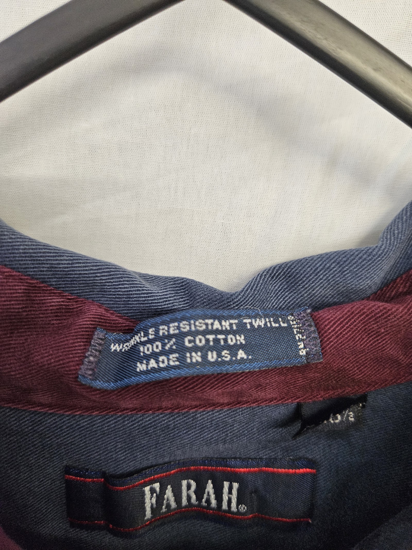Genuine Faran Blue cotton twill shirt made in USA, Size not shown, photo 2