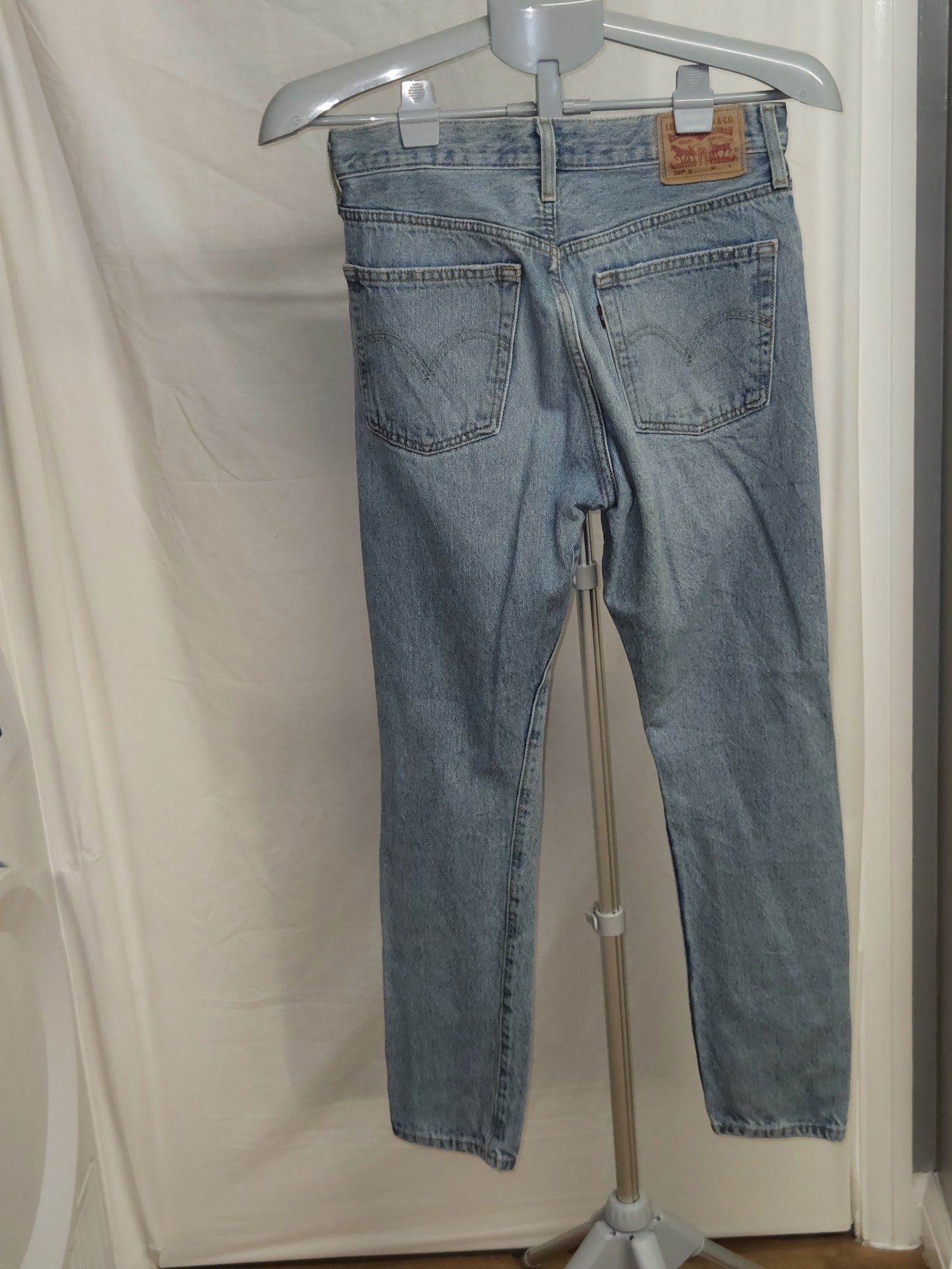 Genuine Levi's 501 Skinny Distressed Blue Jeans, W26 L28, photo 2