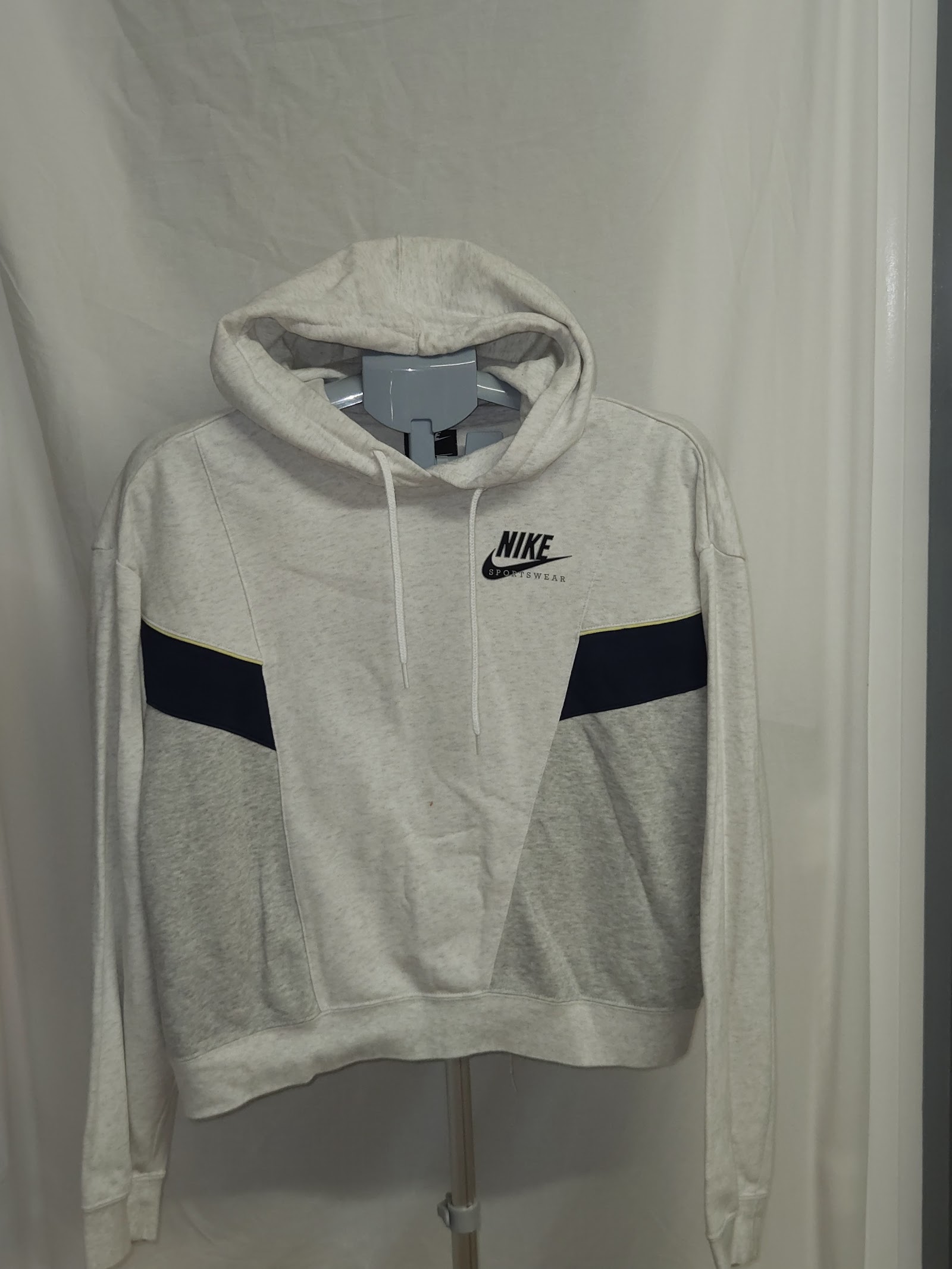 Nike Sportswear Grey Black Stripe Hoodie