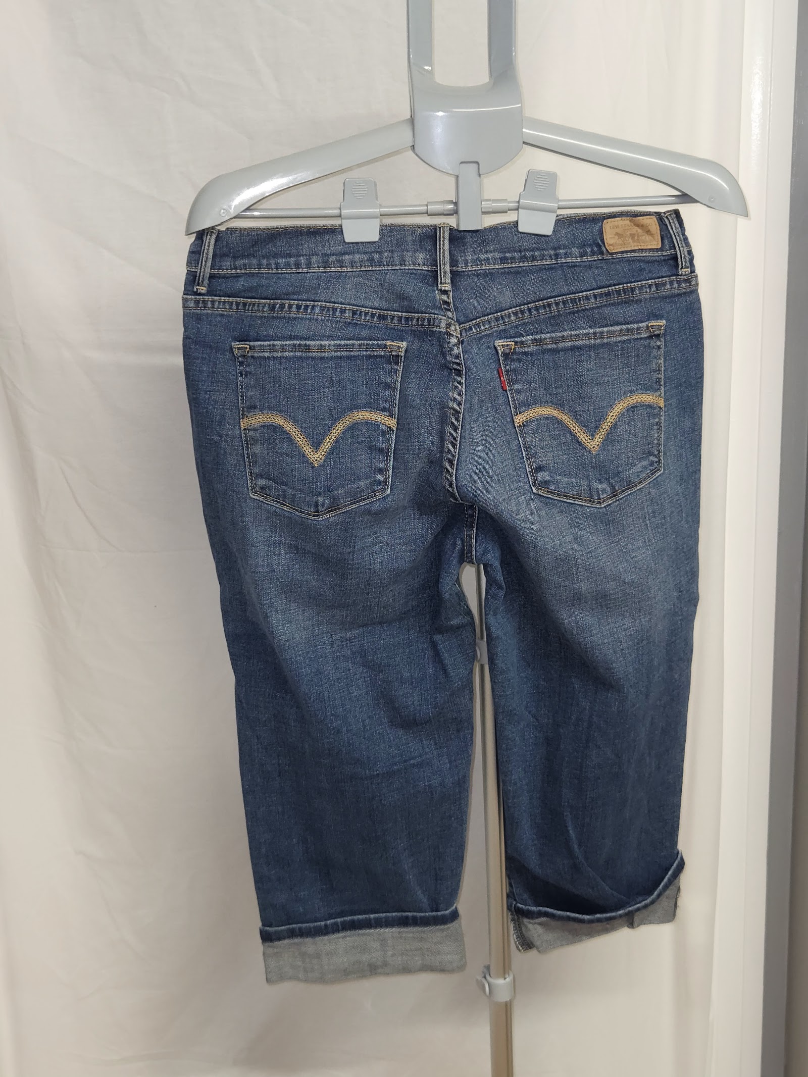 Genuine Levi Strauss Signature 515 Mid Blue Capri Jeans, 12, photo 3