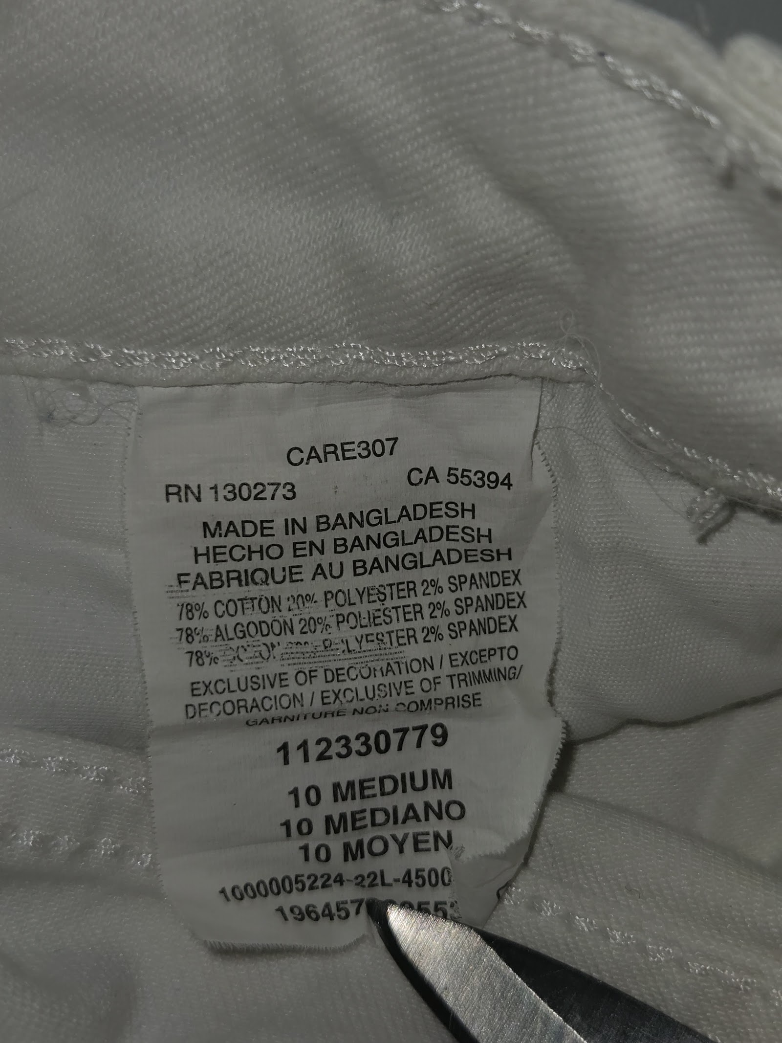 Genuine Lee White Five Pocket Capri Jeans, 10 Medium, photo 5