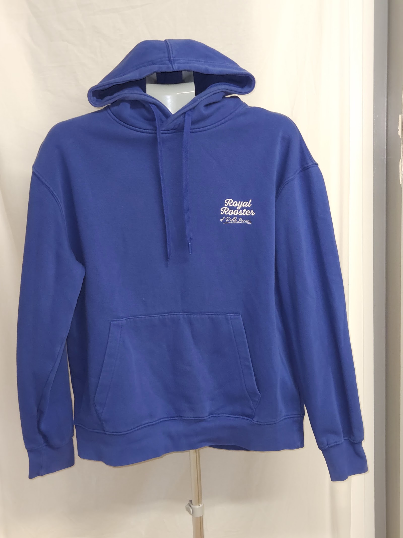 Pull&Bear Royal Roosters Blue Graphic Hoodie