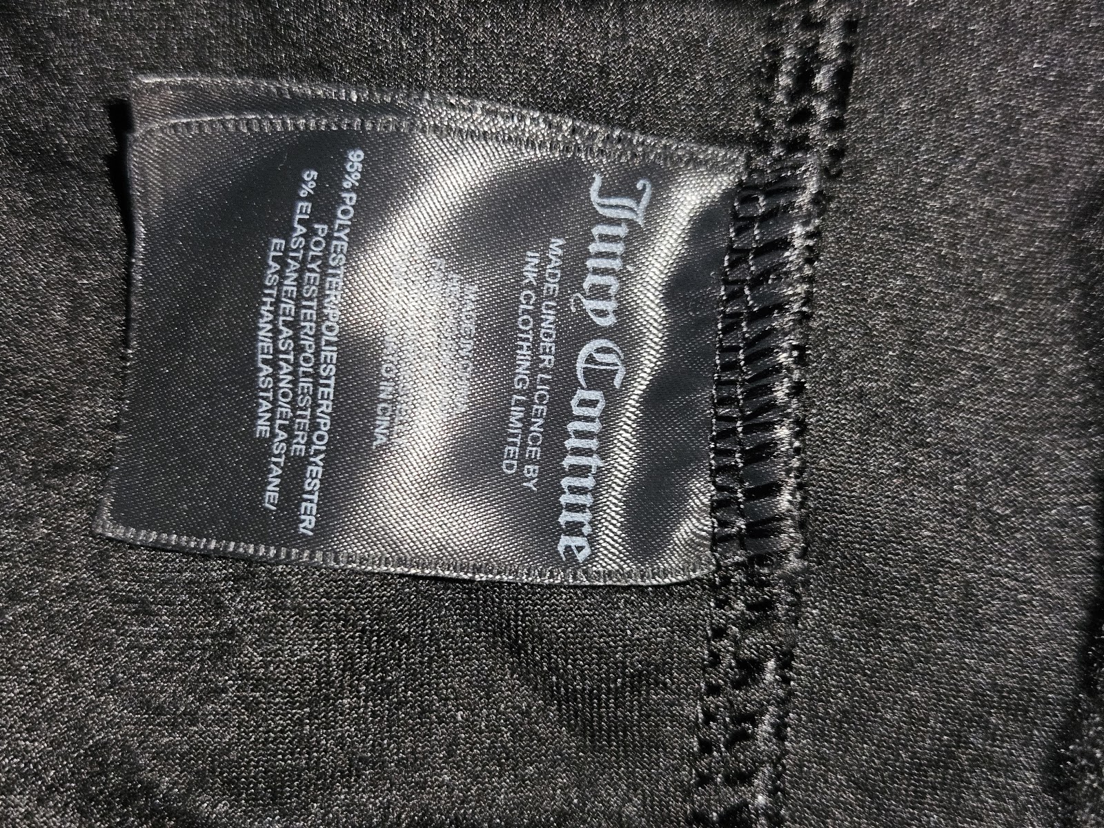 Genuine Juicy Couture Black Velour Rhinestone Zip Hoodie Size XS, XS, photo 5