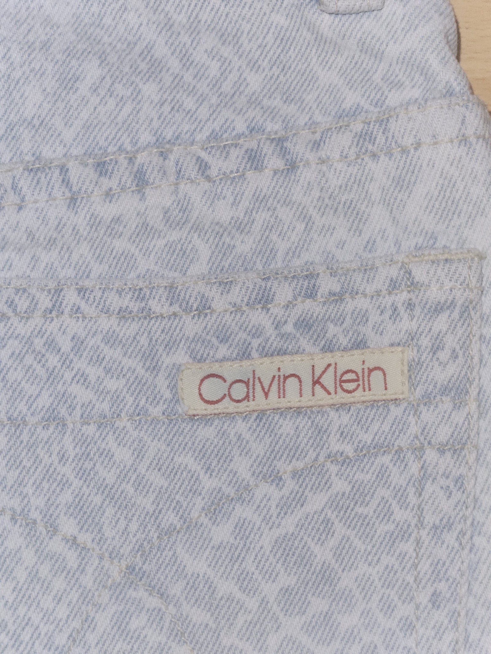 Genuine Calvin Klein Jeans Women's Size 10 Pale Blue Patterned Denim, 10, photo 6