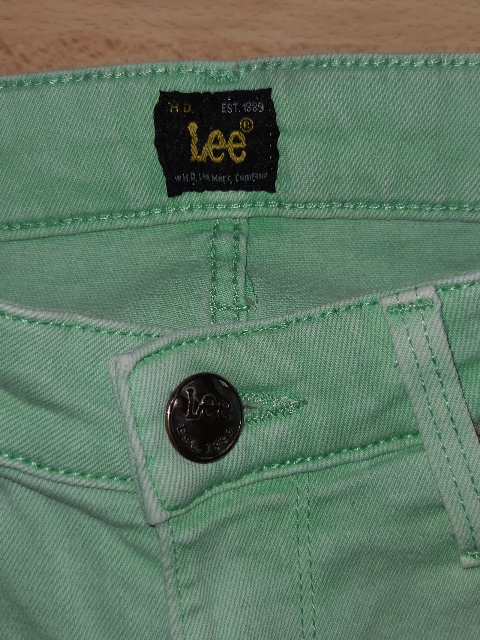 Genuine Lee Scarlett Skinny Green Jeans, W28 L28, photo 3