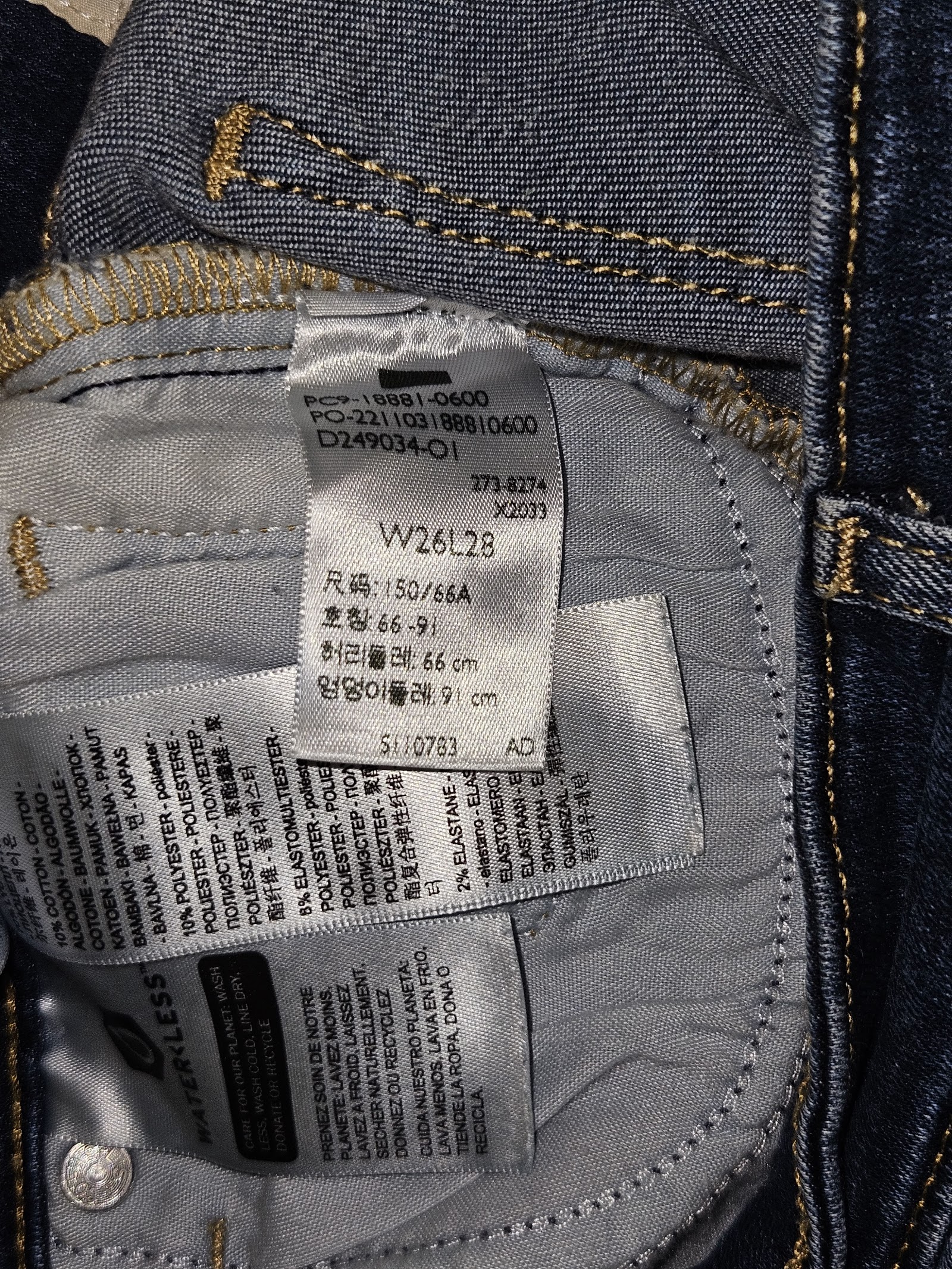 Genuine Levi's 711 Skinny Dark Blue Jeans, W26 L28, photo 5