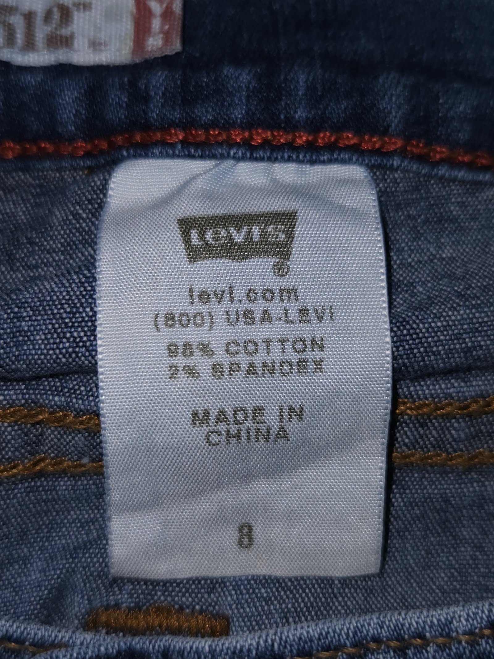 Genuine Levi's Perfectly Slimming Blue Capri Jeans, 8, photo 4
