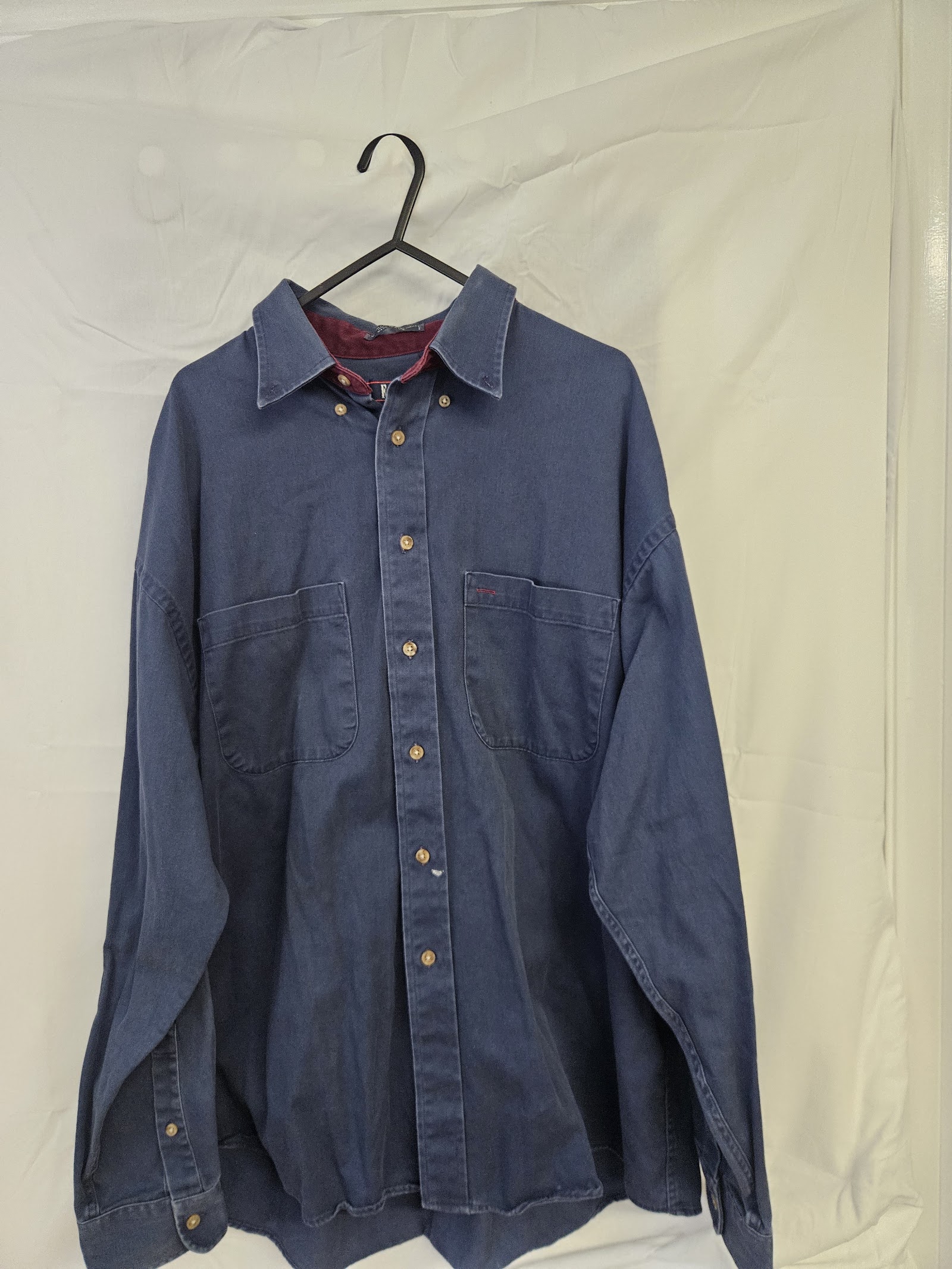 Faran Blue cotton twill shirt made in USA