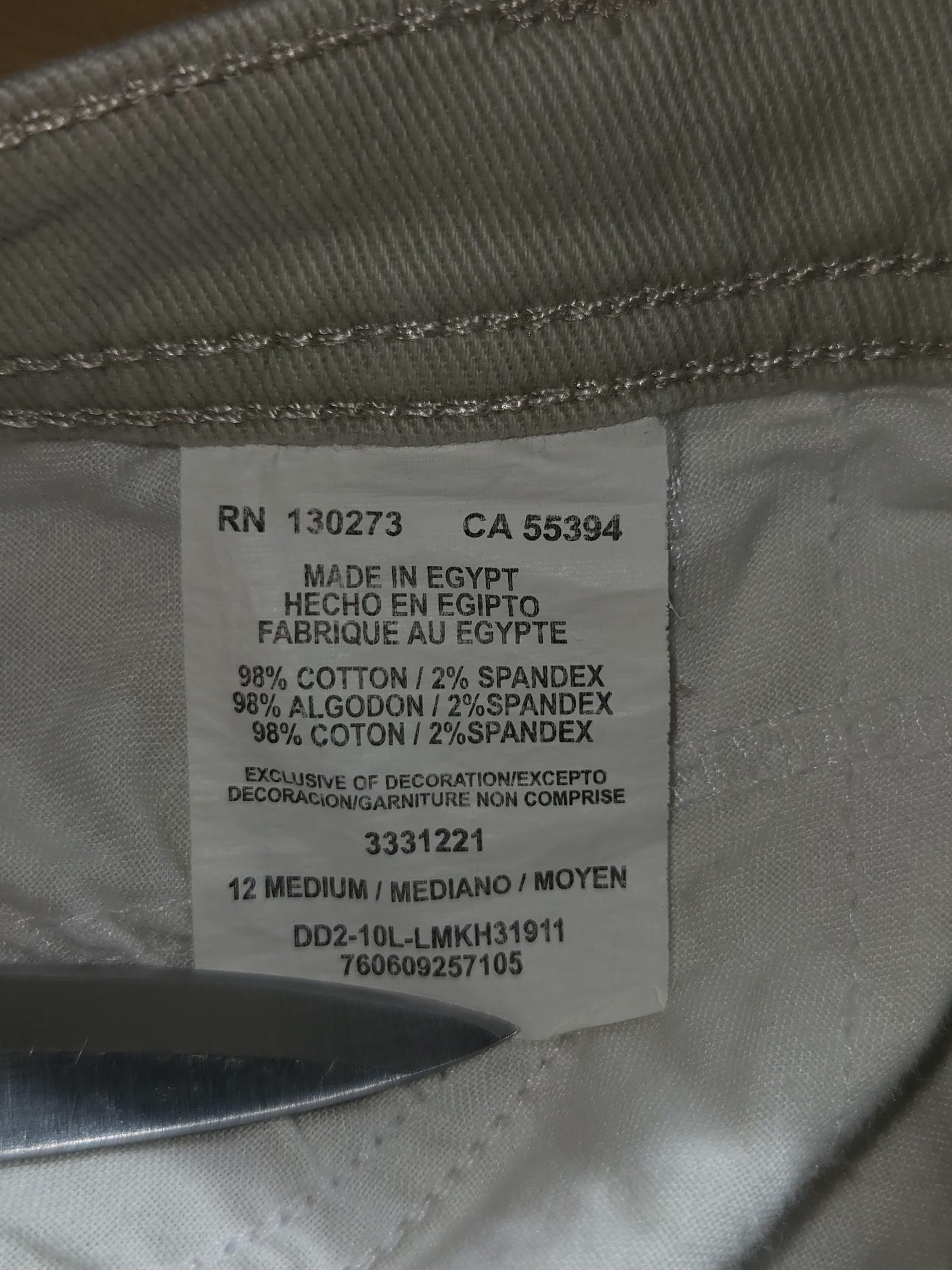 Genuine Lee Light Stone Classic Fit Capri Jeans, 12 Medium, photo 4