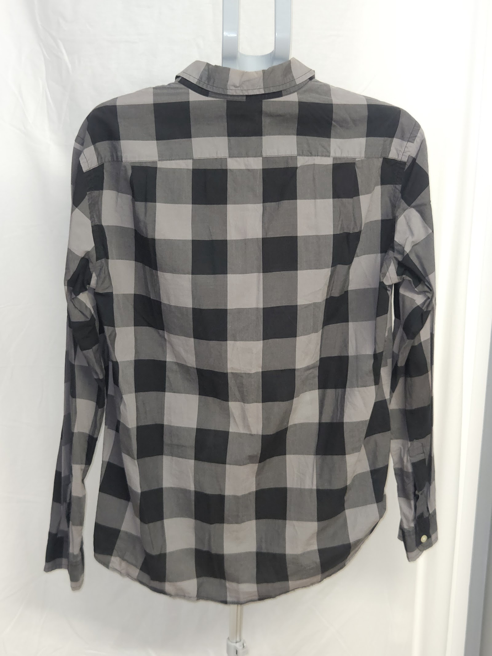 Genuine J.Crew Grey-and-black buffalo-check tailored-fit shirt, L, photo 2