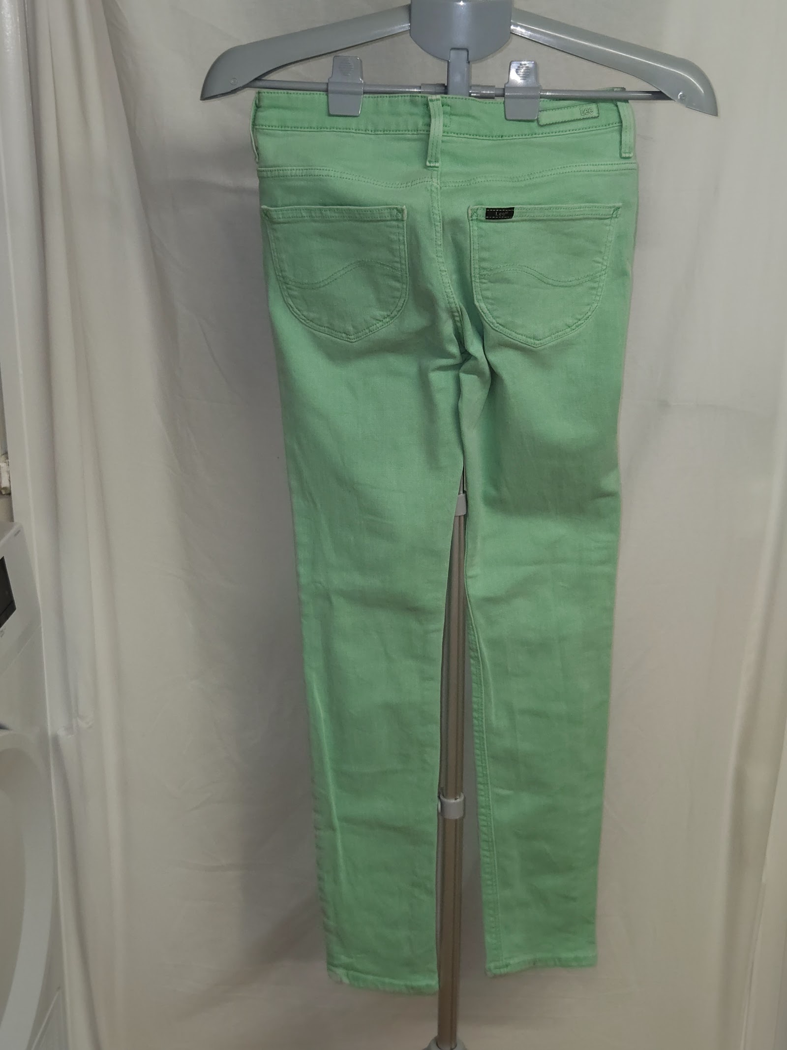 Genuine Lee Scarlett Skinny Green Jeans, W28 L28, photo 2