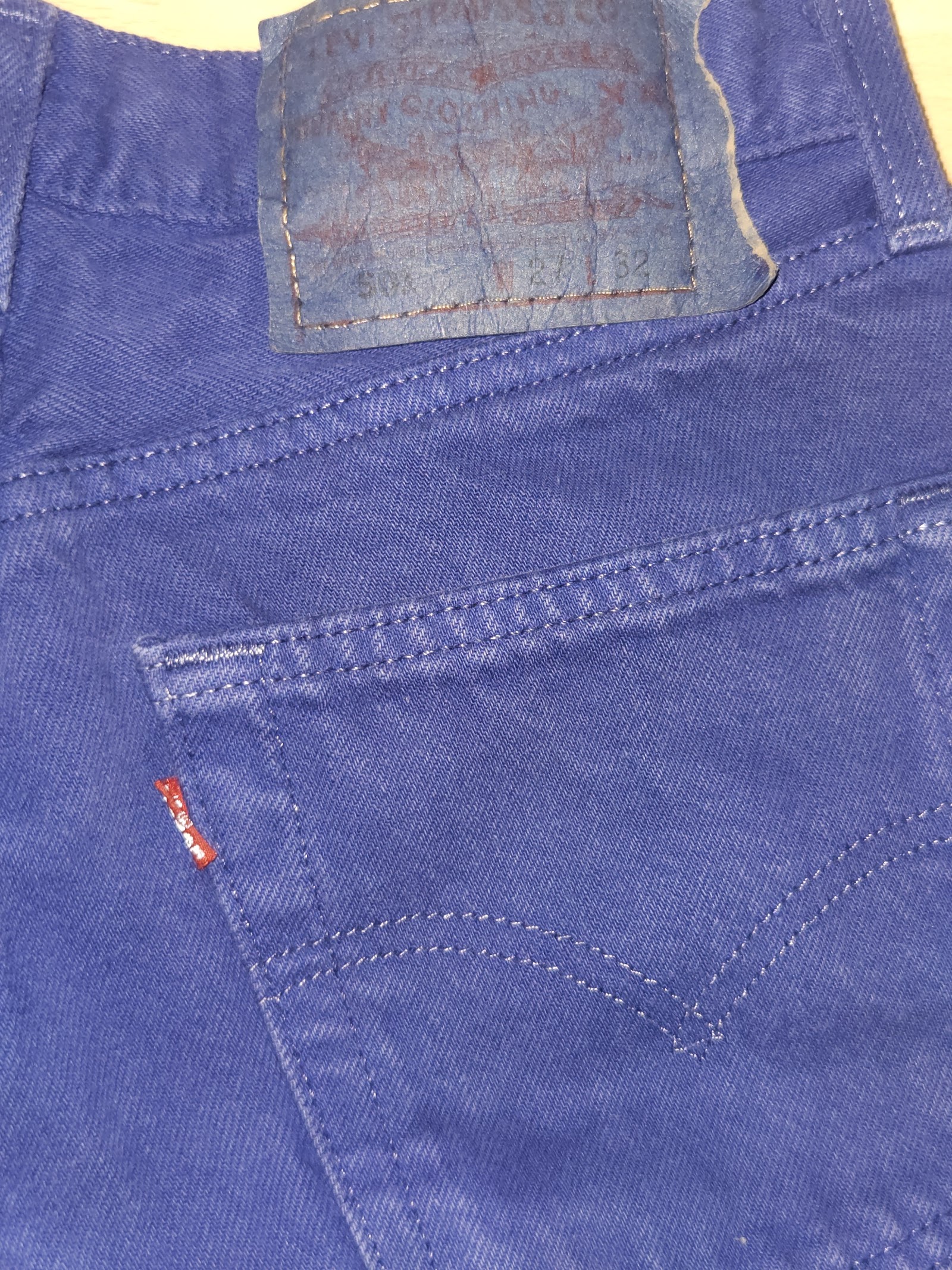Genuine Levi’s 501 Original deep-purple straight-leg jeans, W27 L32, photo 4