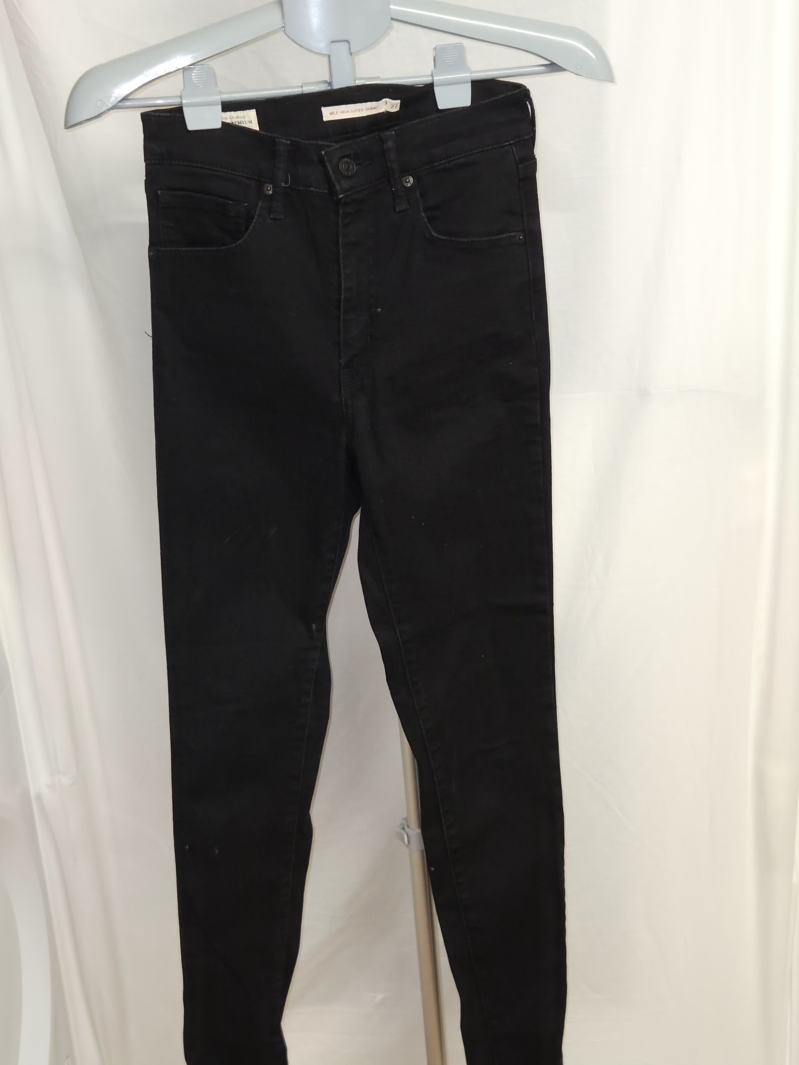 Levi's Mile High Super Skinny Black Jeans