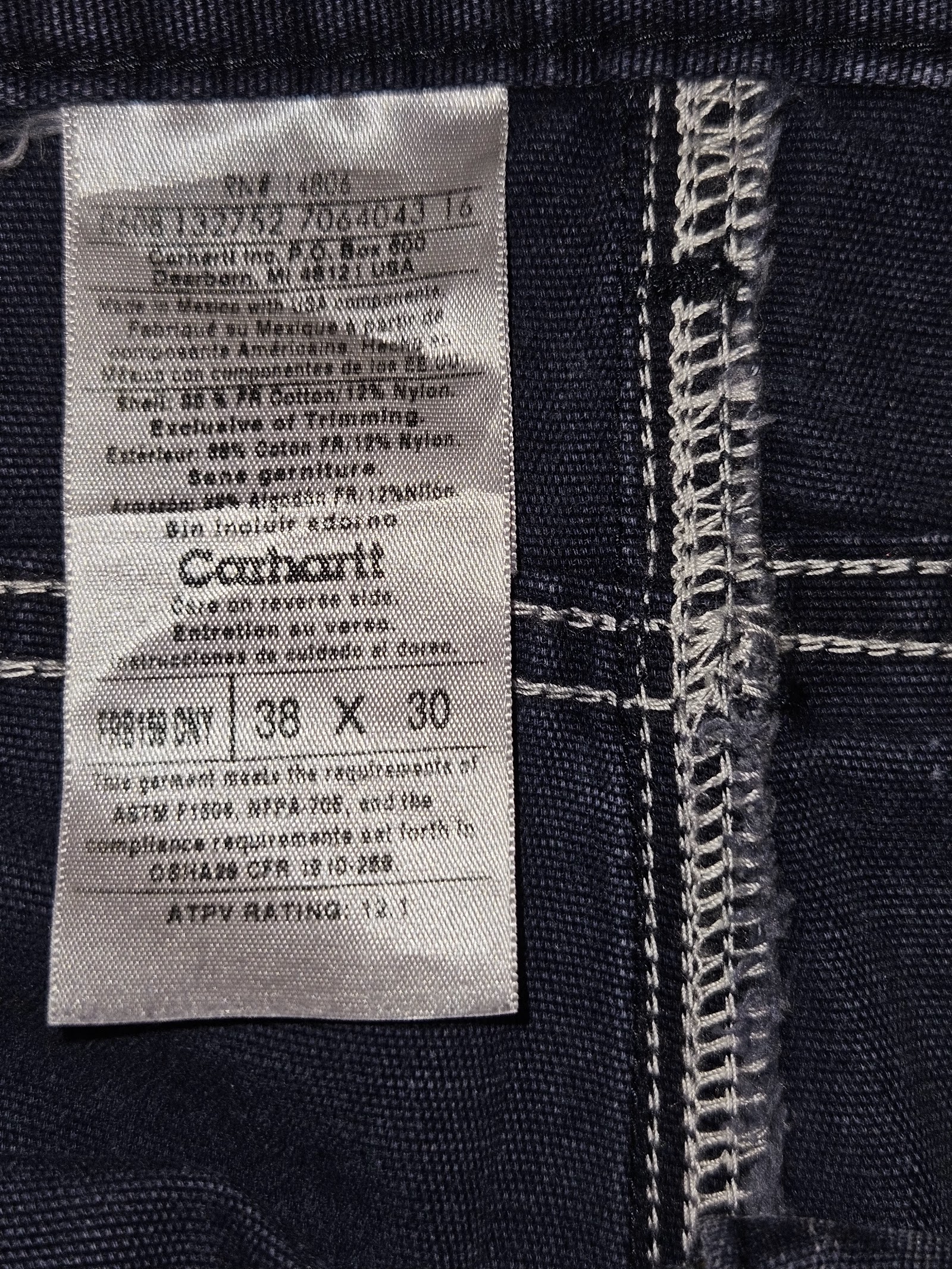 Genuine Carhartt FR Navy Utility Work Trousers, W38 L30, photo 3