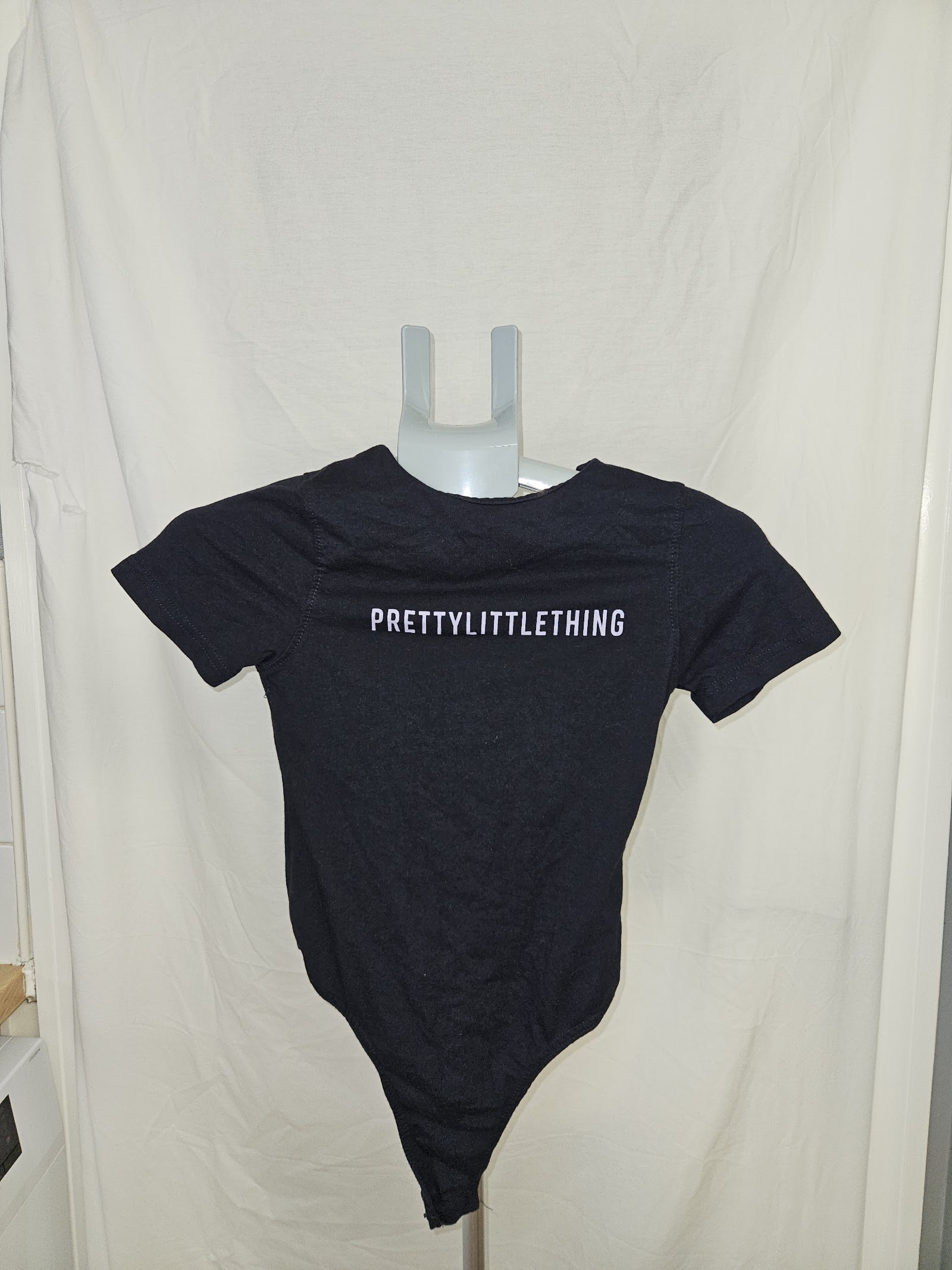 PrettyLittleThing Women's Black Short Sleeve Bodysuit Size XS
