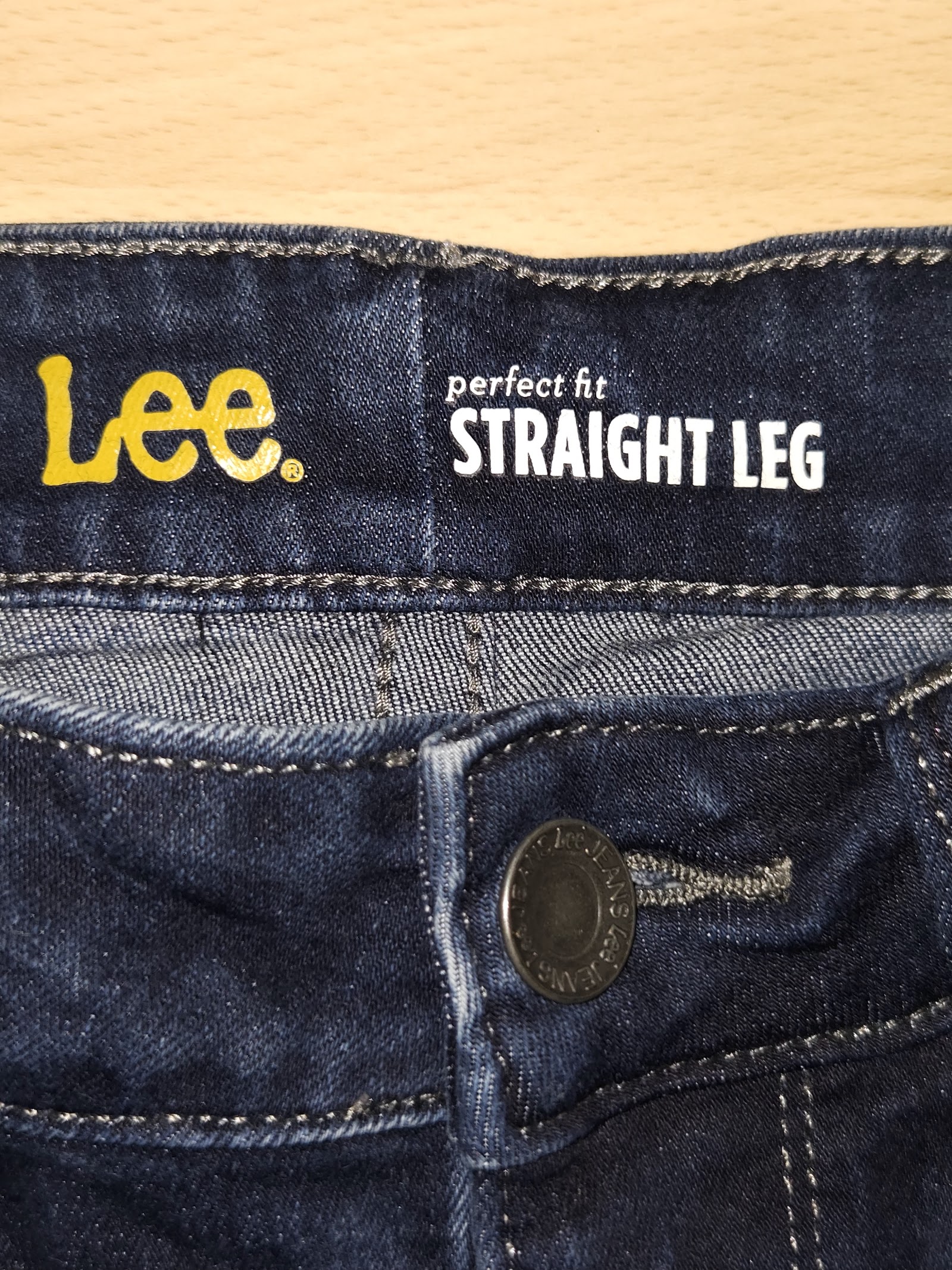 Genuine Lee Perfect Fit Straight Leg Dark Blue Jeans, 8 Short, photo 3