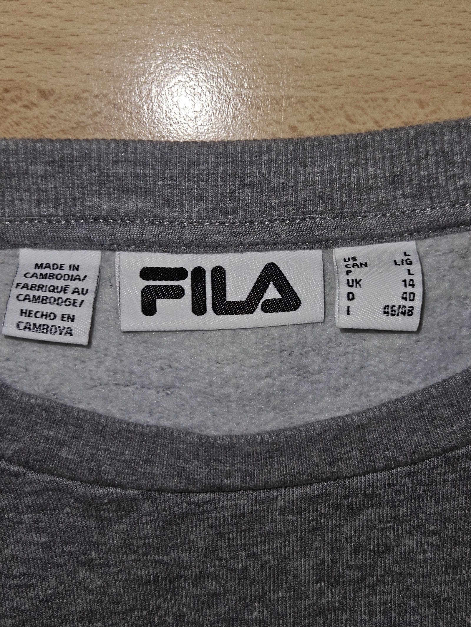 Genuine Fila Grey Logo Sleeve Sweatshirt, L, photo 3
