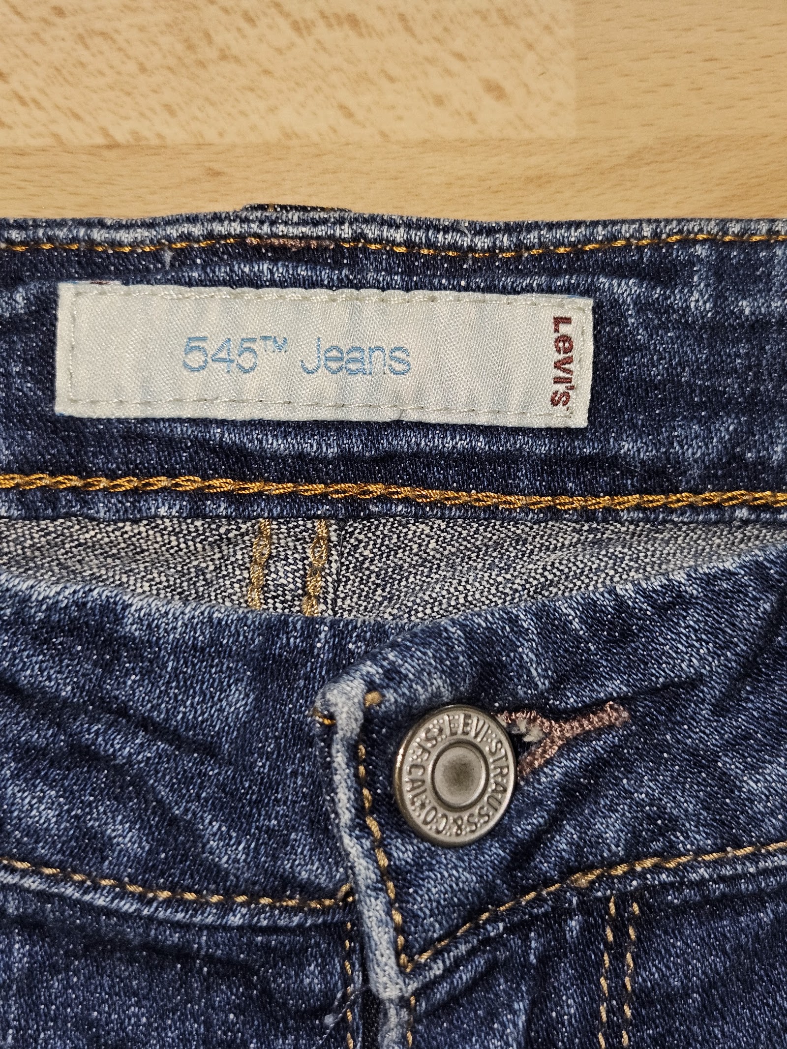 Genuine Levi's 545 Mid Blue Cropped Capri Jeans, 10, photo 3